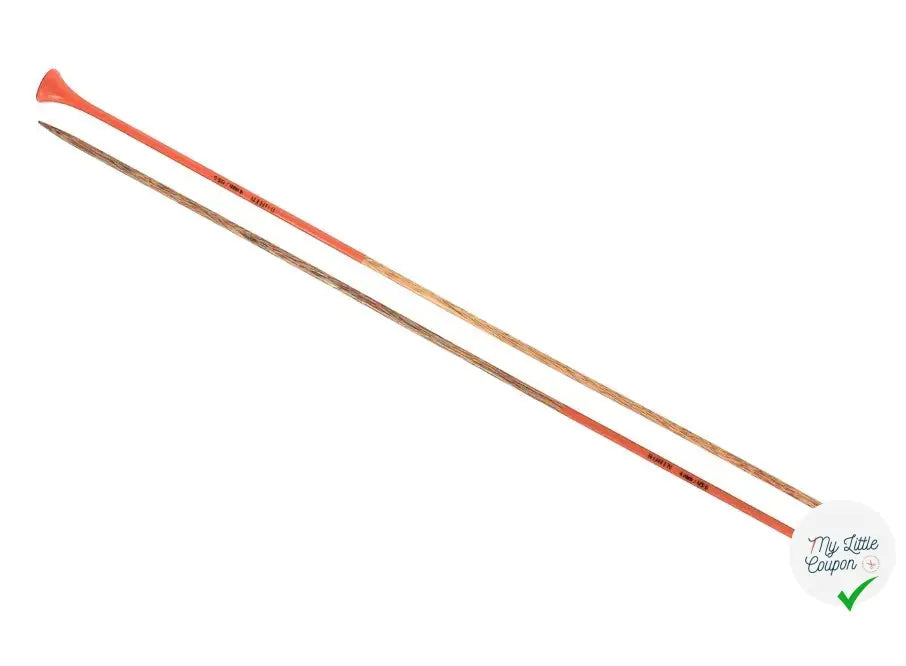 AIGUILLES À TRICOTER EN BOIS DE MANGUIER 40CM ROUGE - My Little Coupon