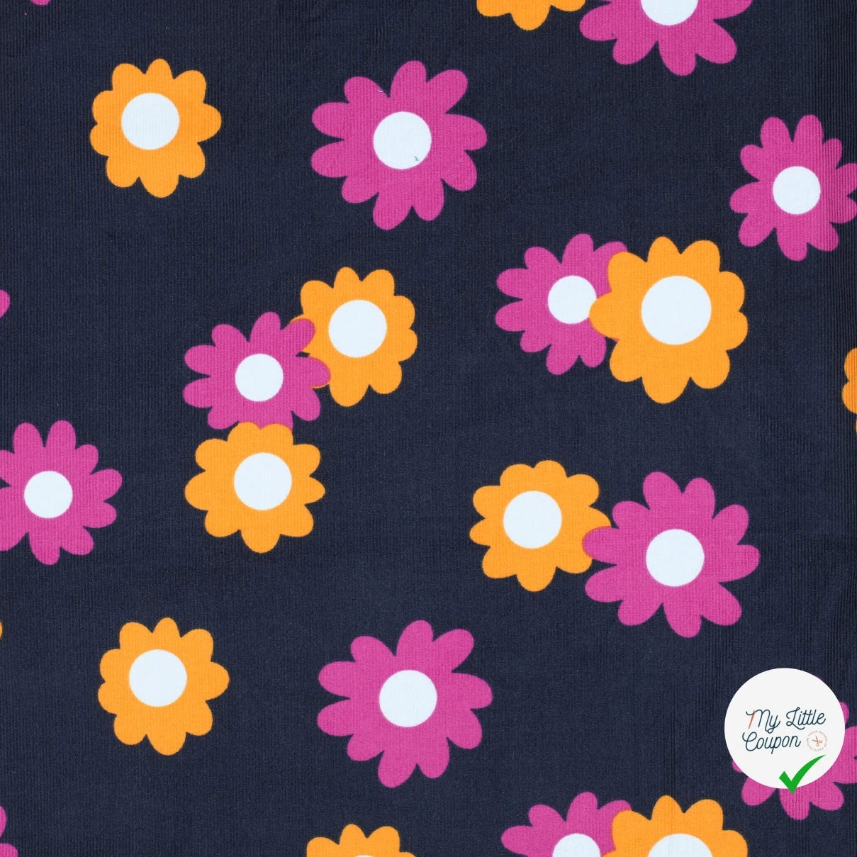 BABYCORD FLOWERS – NAVY - My Little Coupon