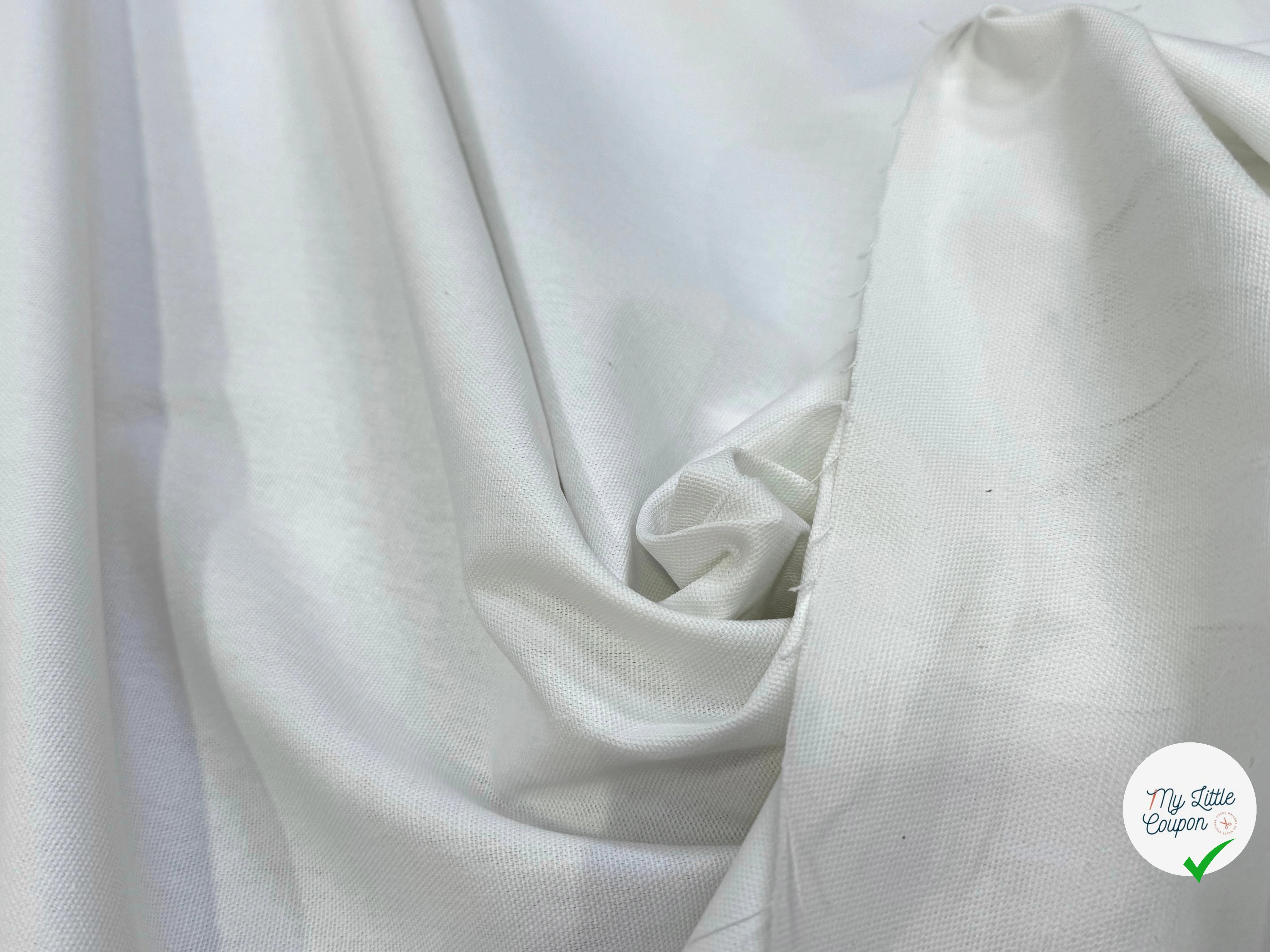 BACHETTE DE COTON GORDON BLANC CASSÉ LAIZE 155 - My Little Coupon