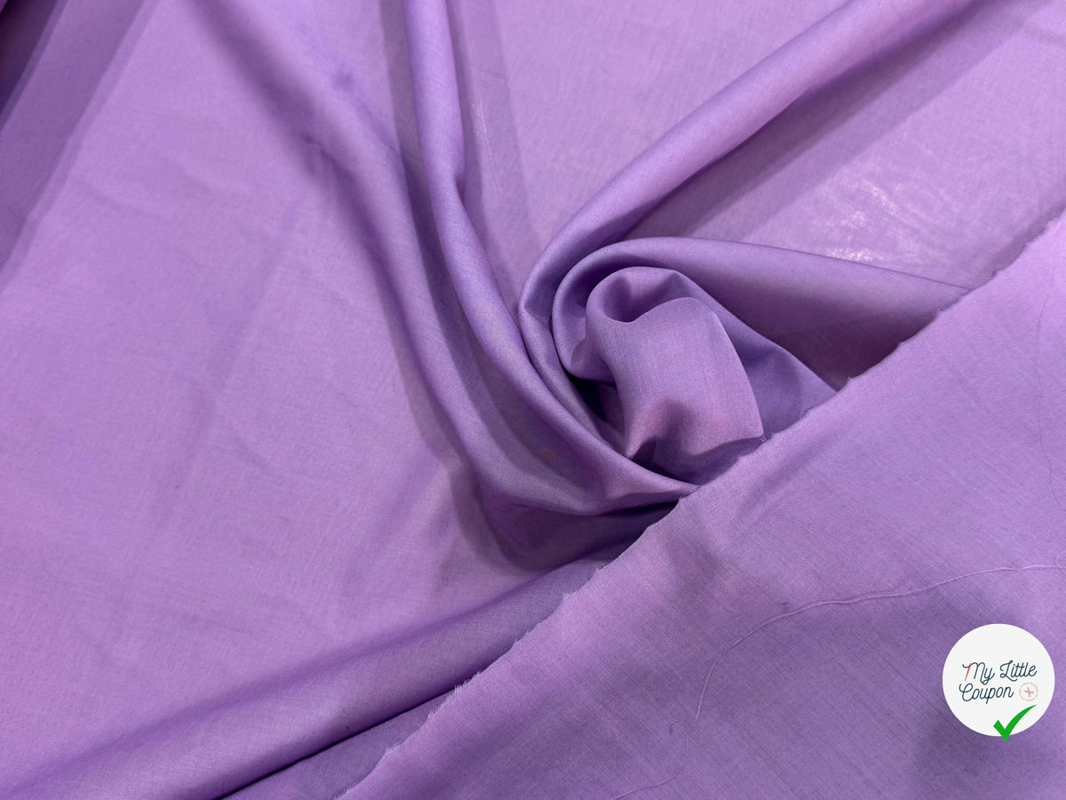 BATISTE DE COTON LÉGÈRE LILAS 100% COTON - My Little Coupon