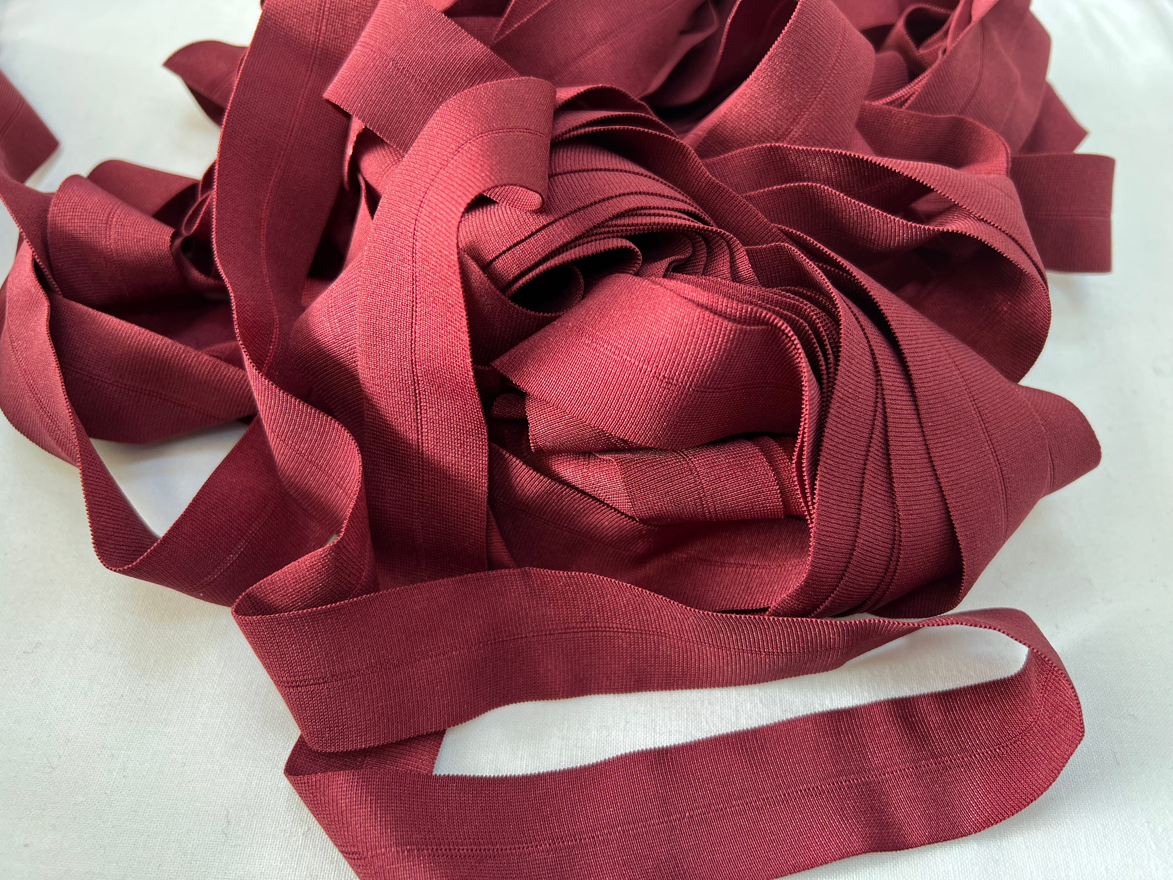 BIAIS PLAT ÉLASTIQUE LINGERIE 25mm bordeaux - My Little Coupon