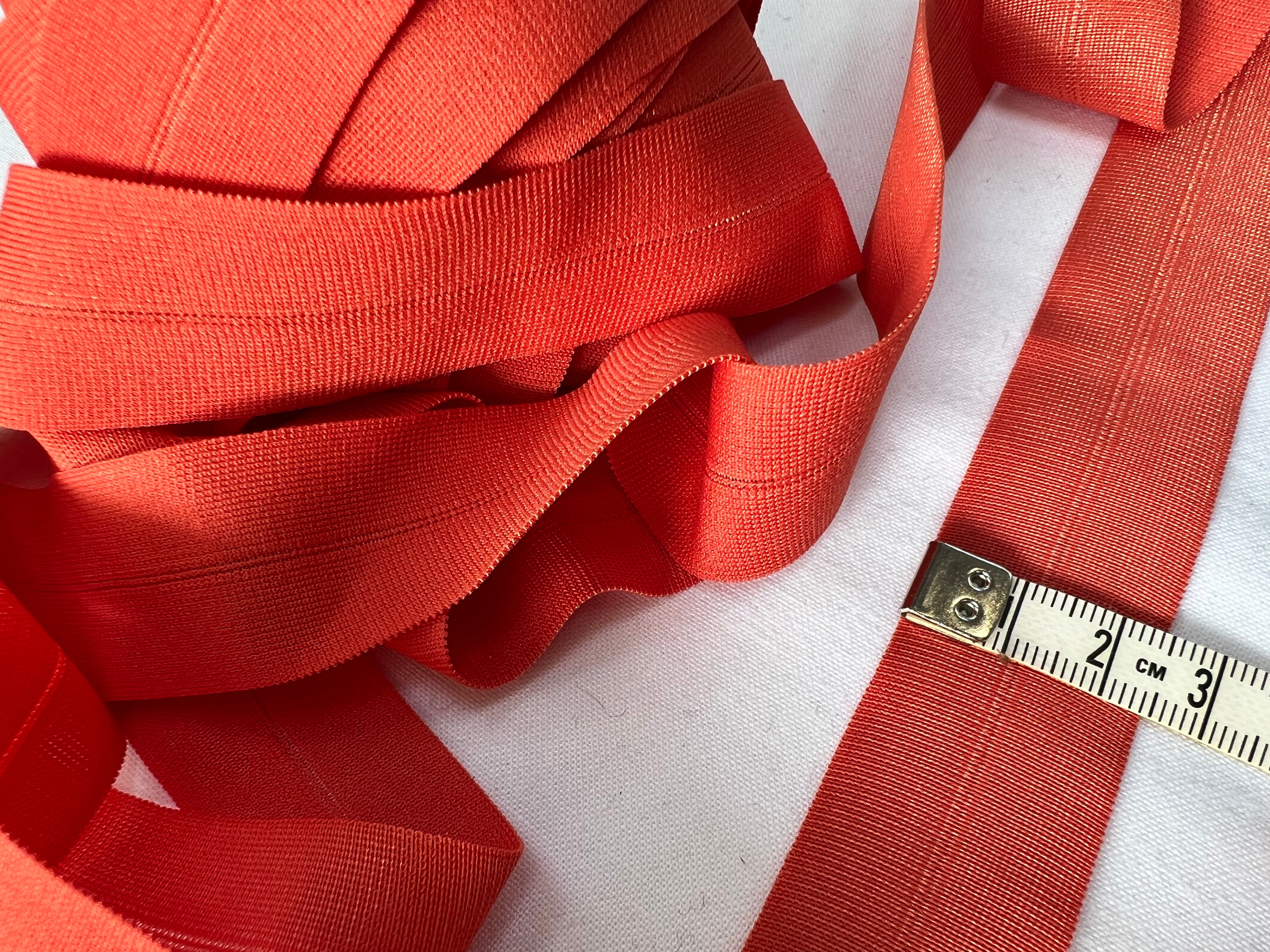 BIAIS PLAT ÉLASTIQUE LINGERIE ORANGE 24mm - My Little Coupon