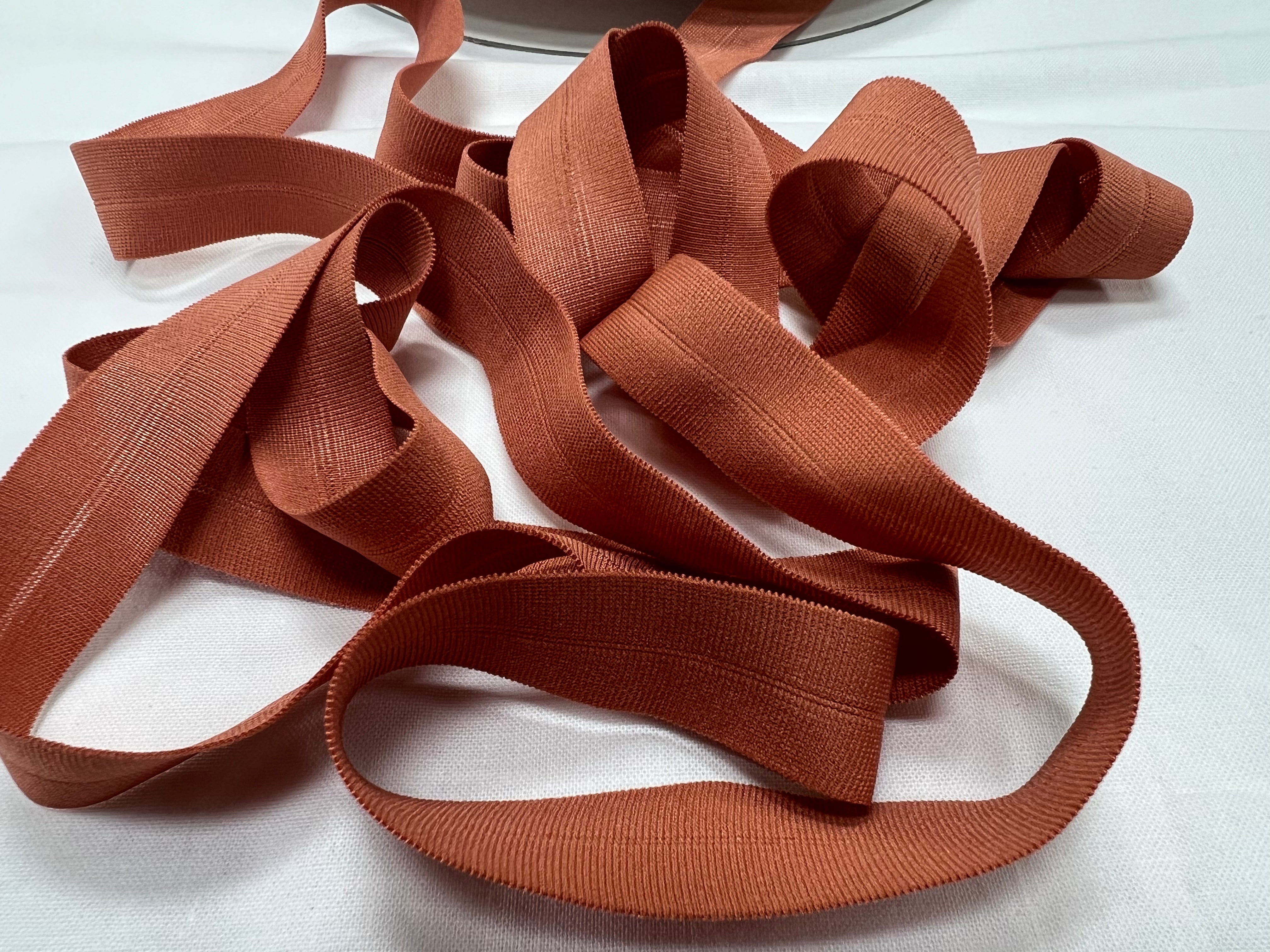BIAIS PLAT ÉLASTIQUE LINGERIE ROSE ORANGÉ 18mm - My Little Coupon