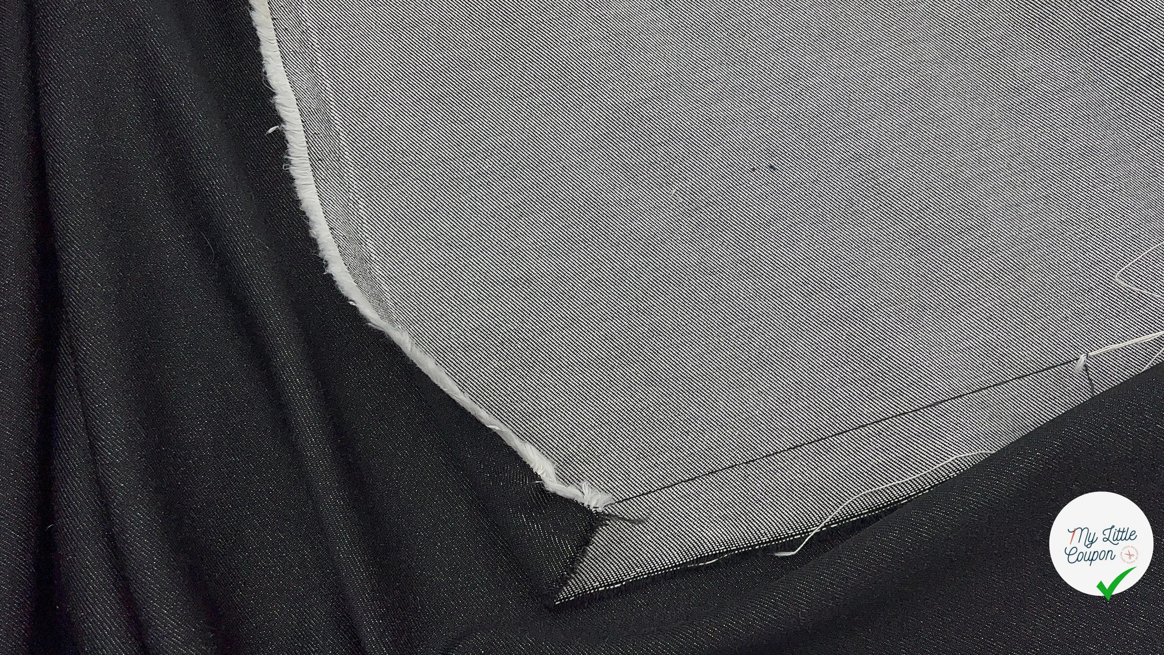 BLACK DENIM DE COTON WORKMAN - My Little Coupon - tissu - coudre