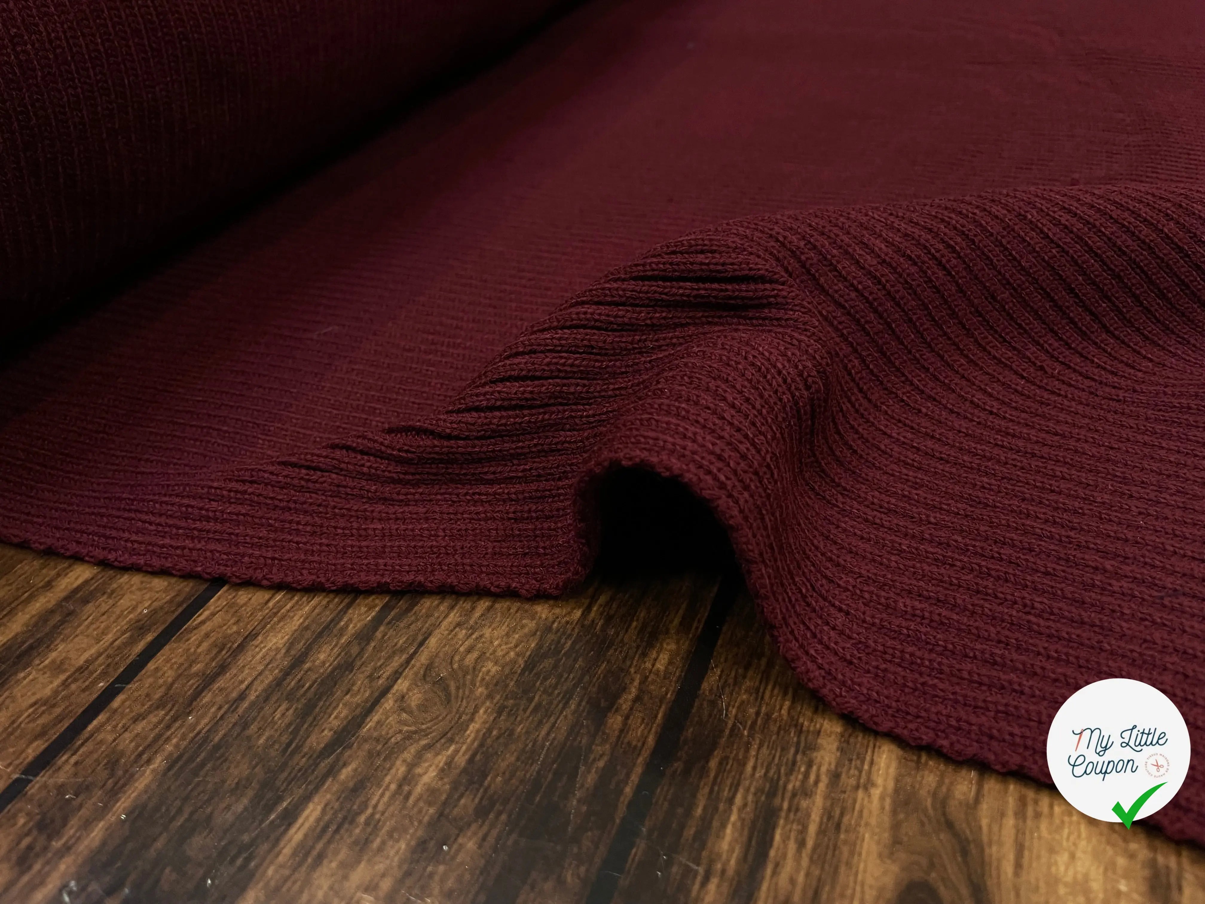 BORD CÔTE LOURD 100% ACRYLIQUE BURGUNDY - My Little Coupon