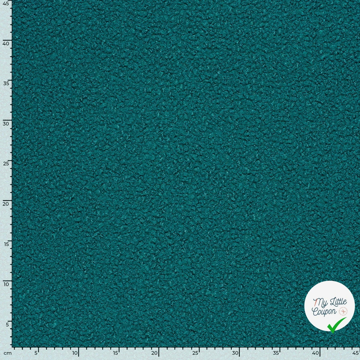Bouclette stretch unie bleu canard
