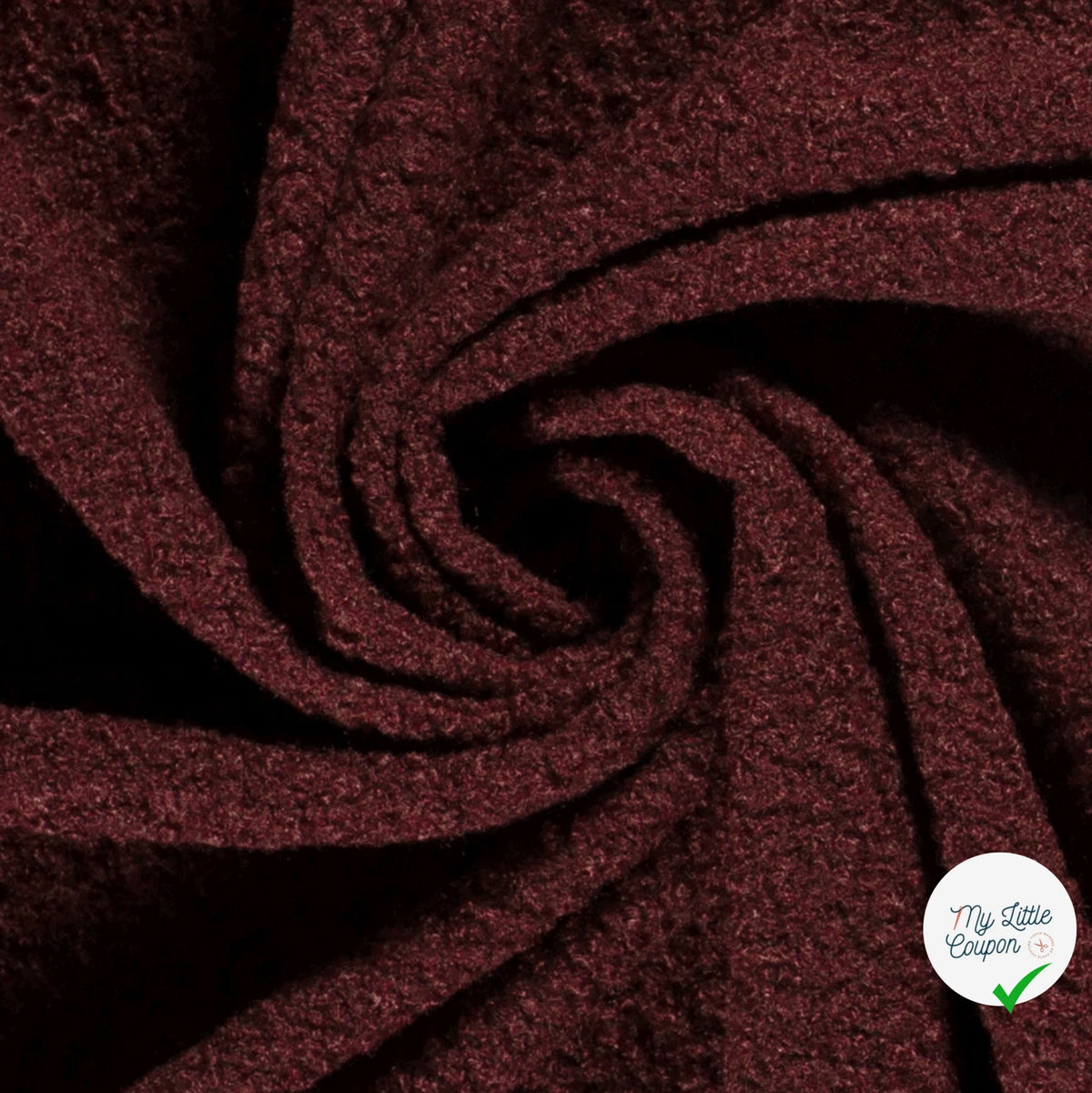 Bouclette stretch unie bordeaux