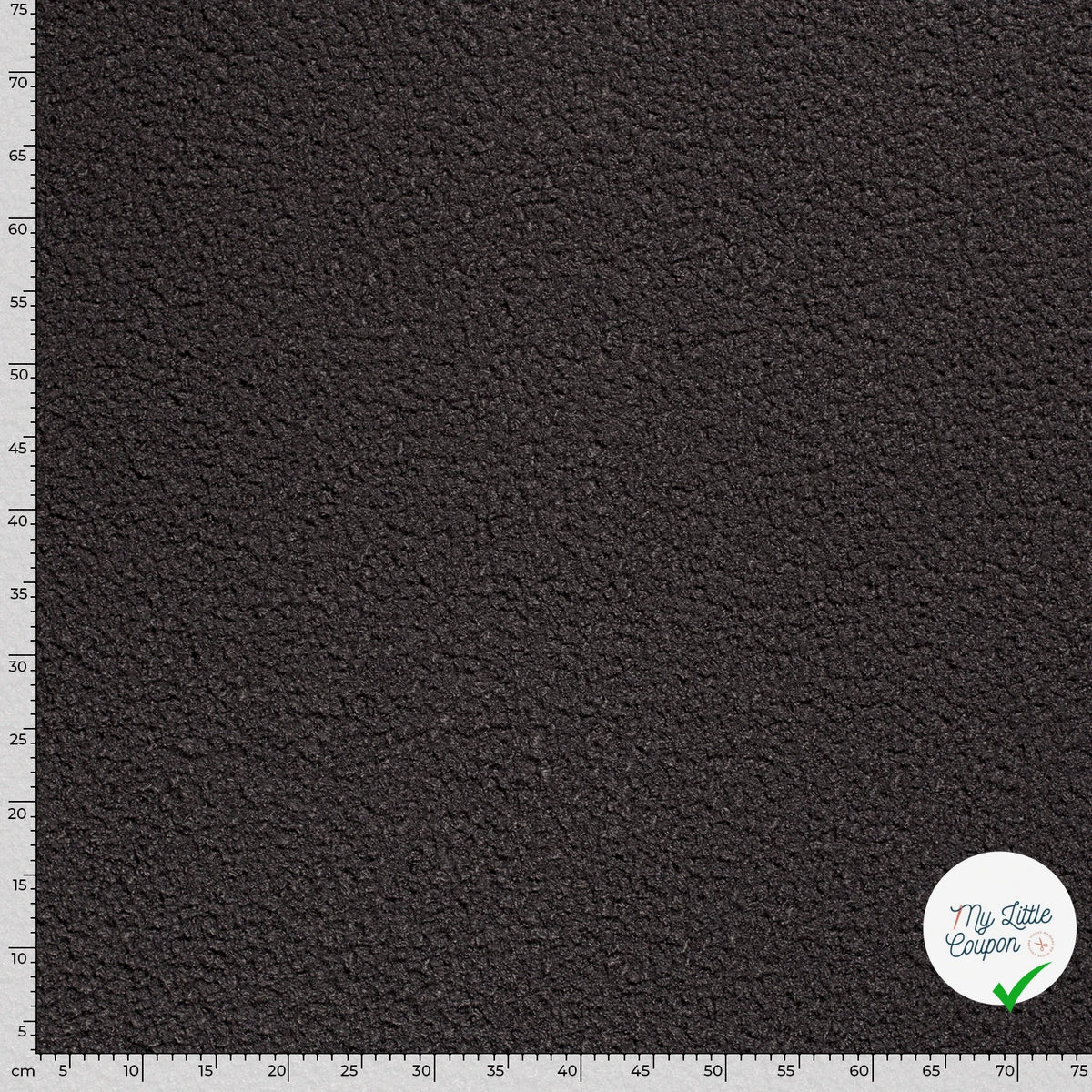 Bouclette stretch unie gris foncé