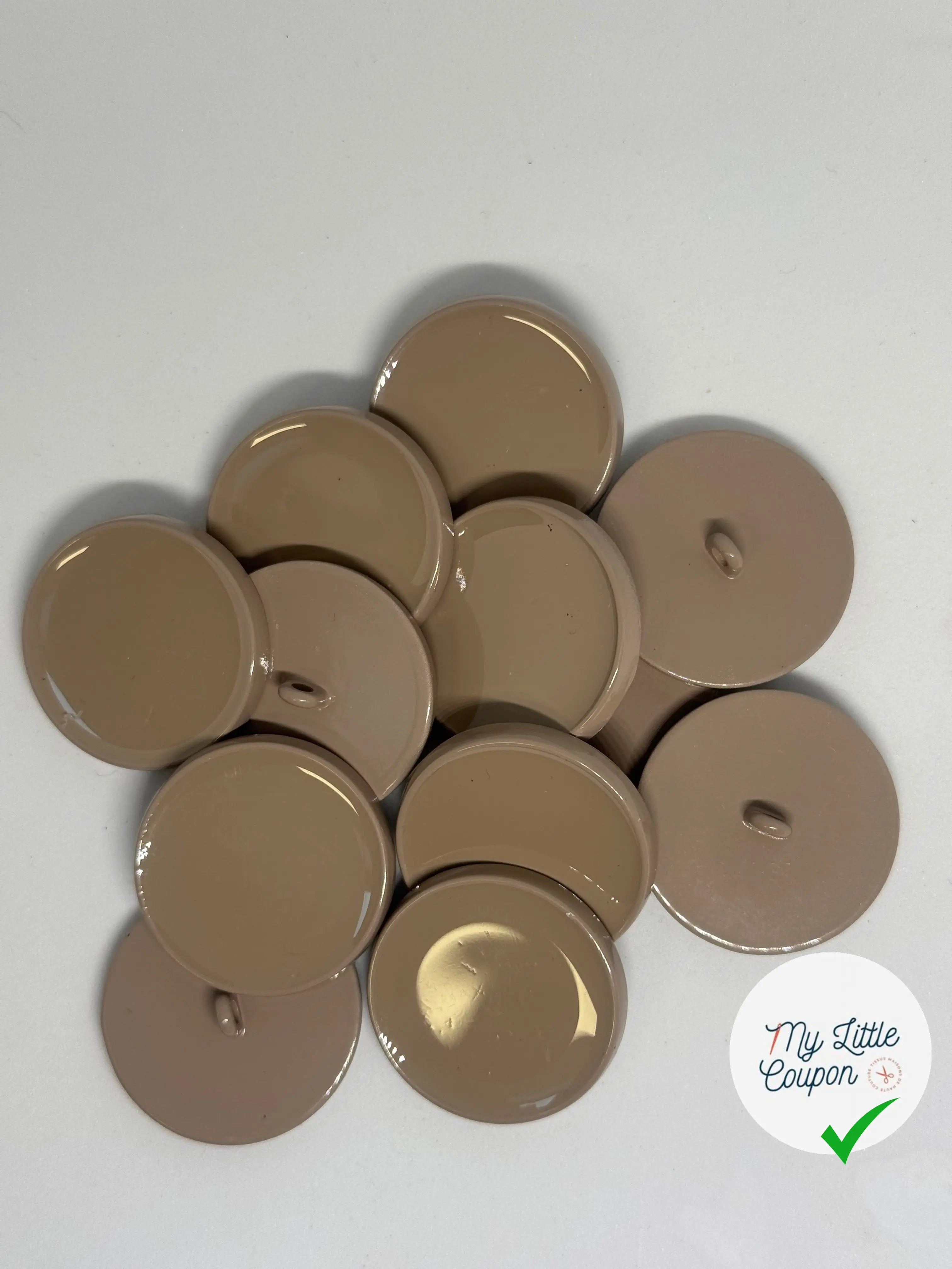 BOUTON À QUEUE MÉTAL MARRON TAUPE - My Little Coupon