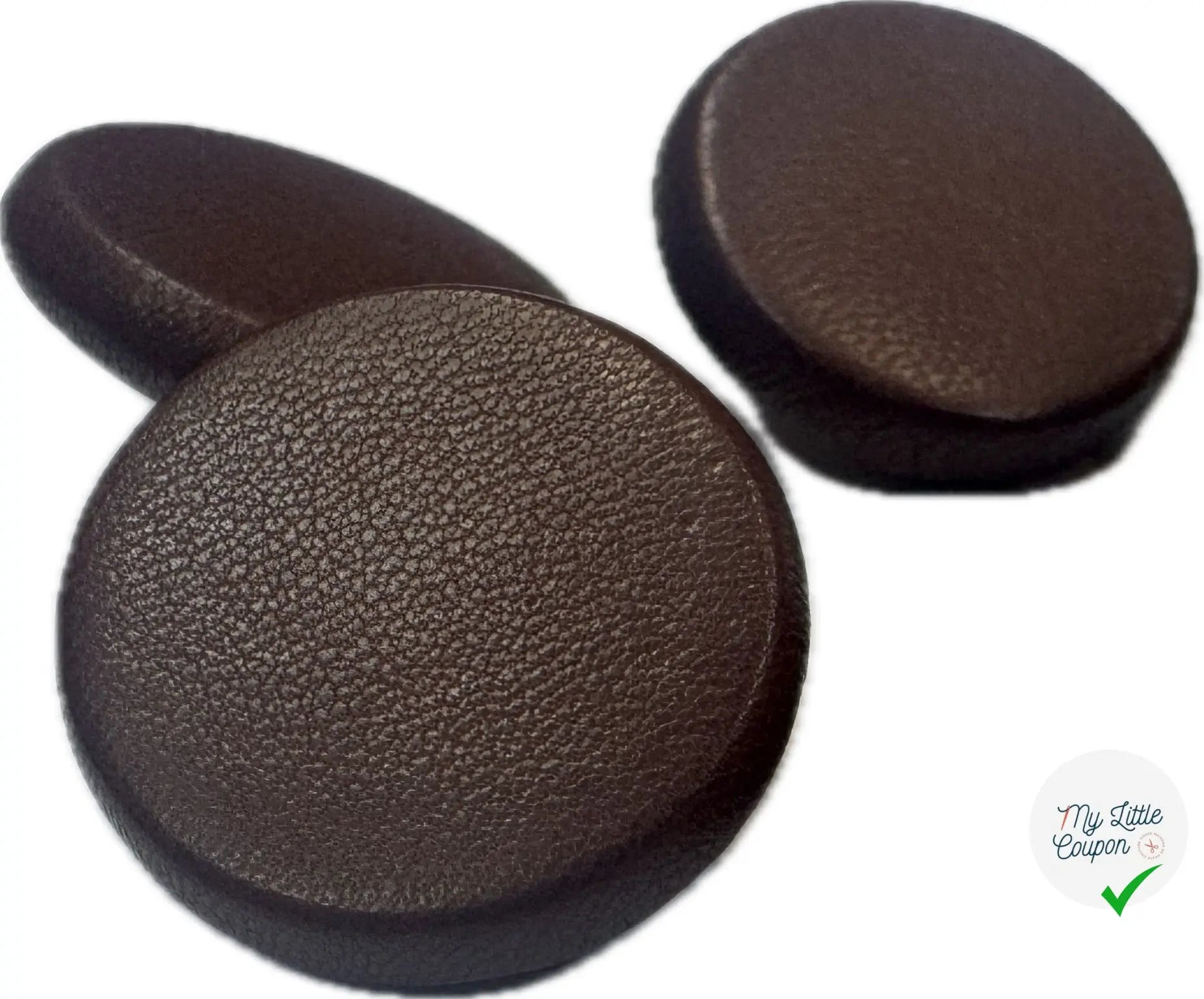 BOUTON CUIR A QUEUE LIE DE VIN (lot de 2) - My Little Coupon