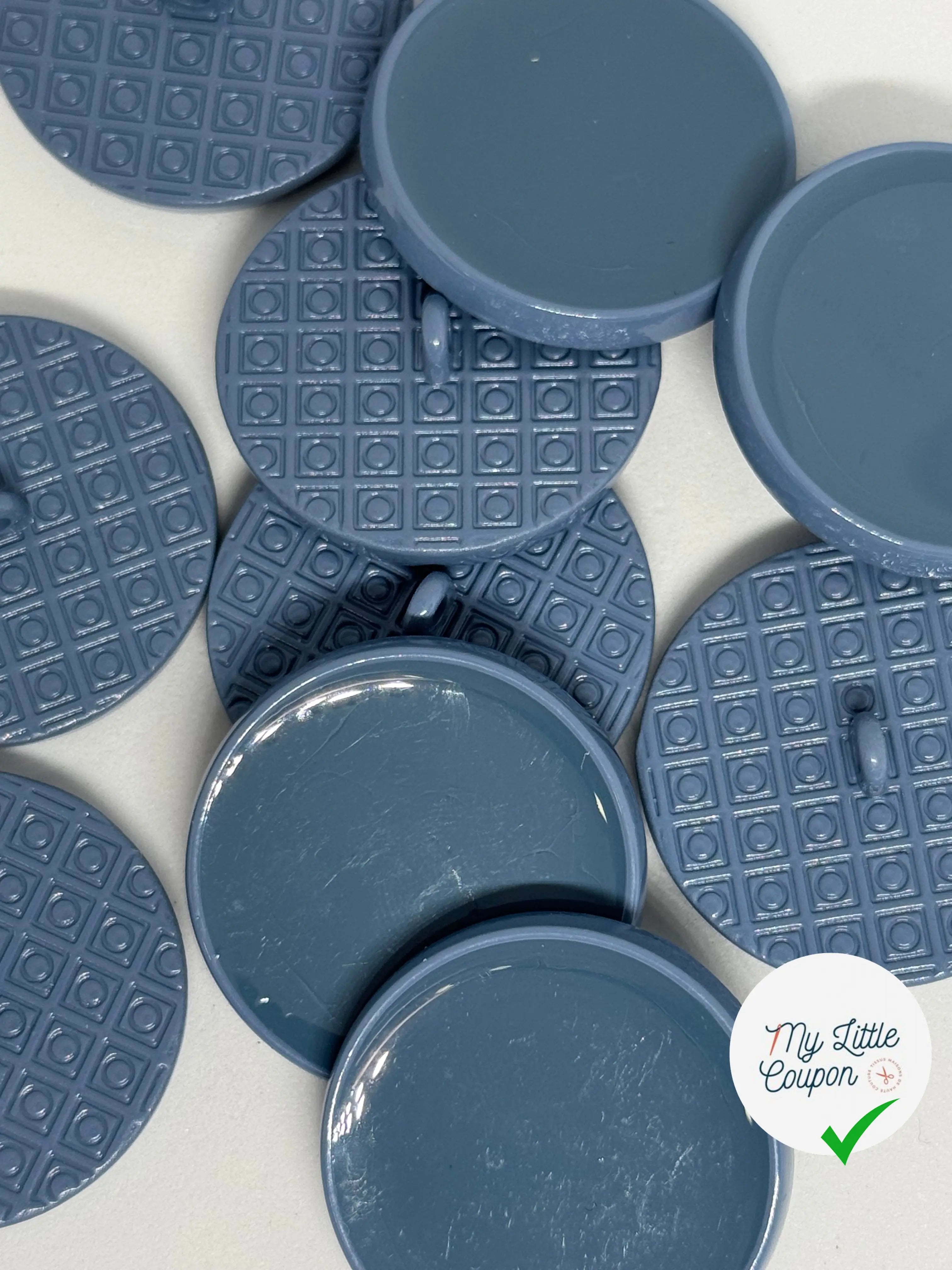 BOUTONS À QUEUE MÉTAL BLEU GRIS - My Little Coupon