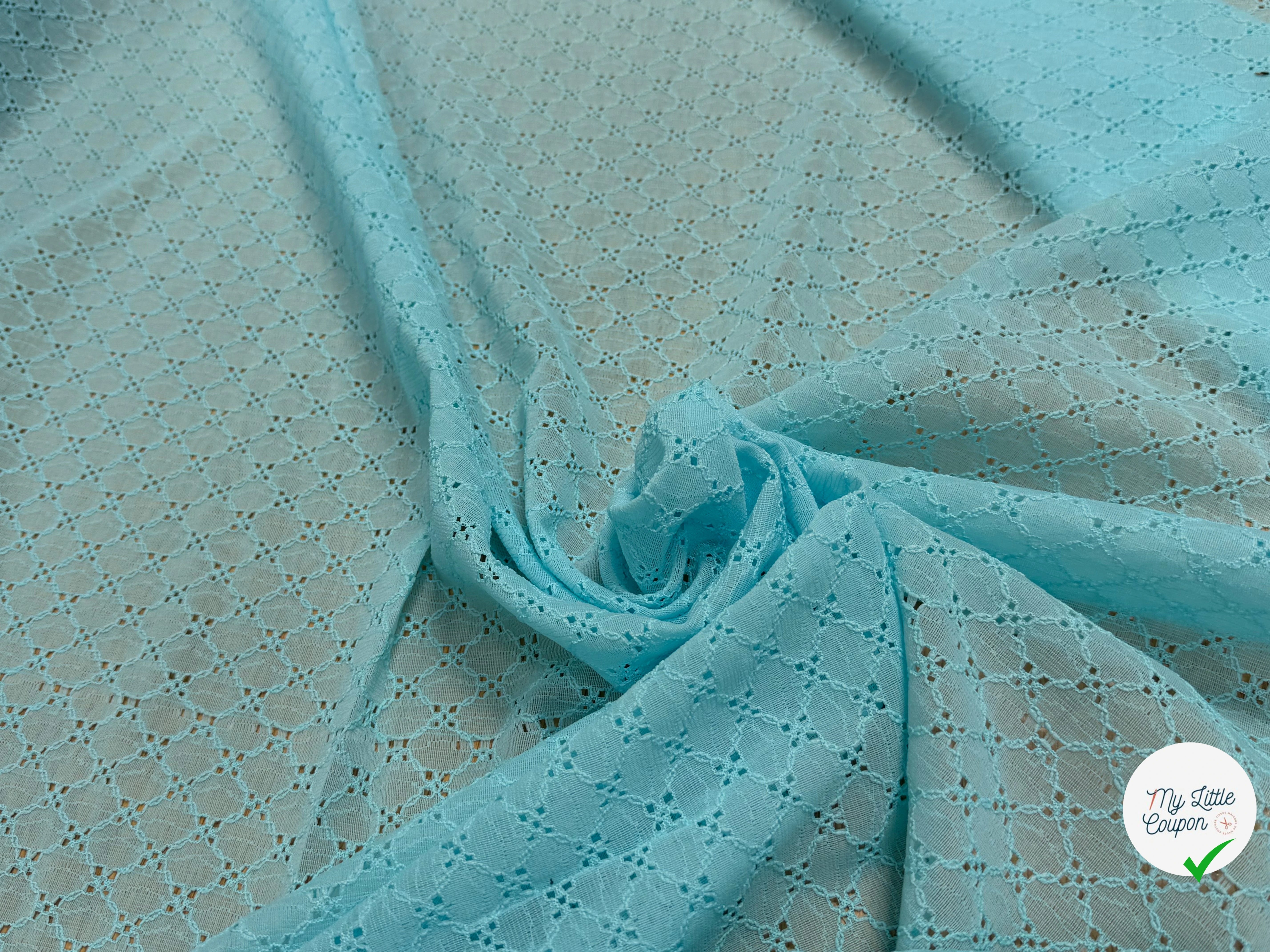 BRODERIE ANGLAISE BLEU AZURIN - My Little Coupon