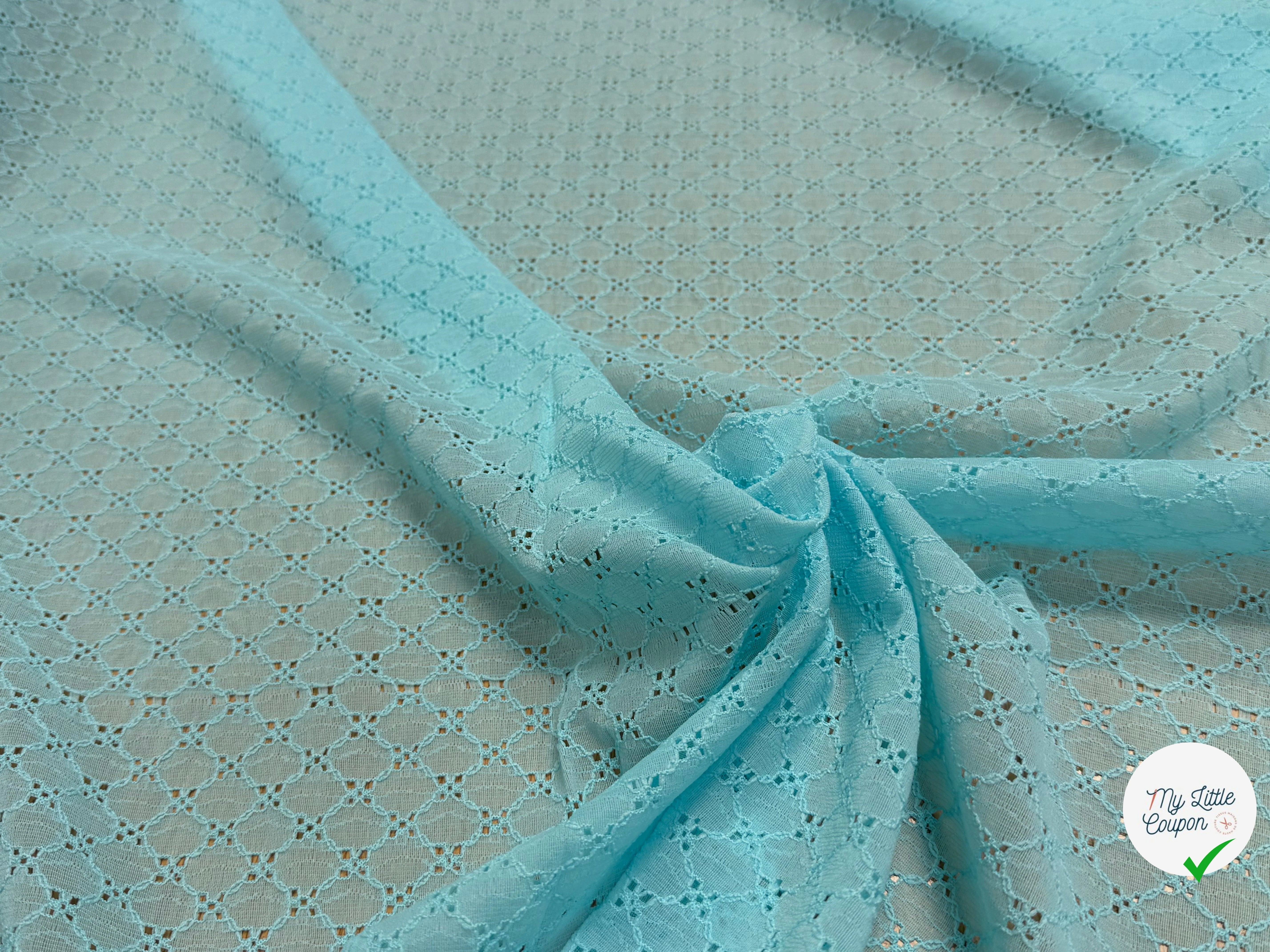 BRODERIE ANGLAISE BLEU AZURIN - My Little Coupon