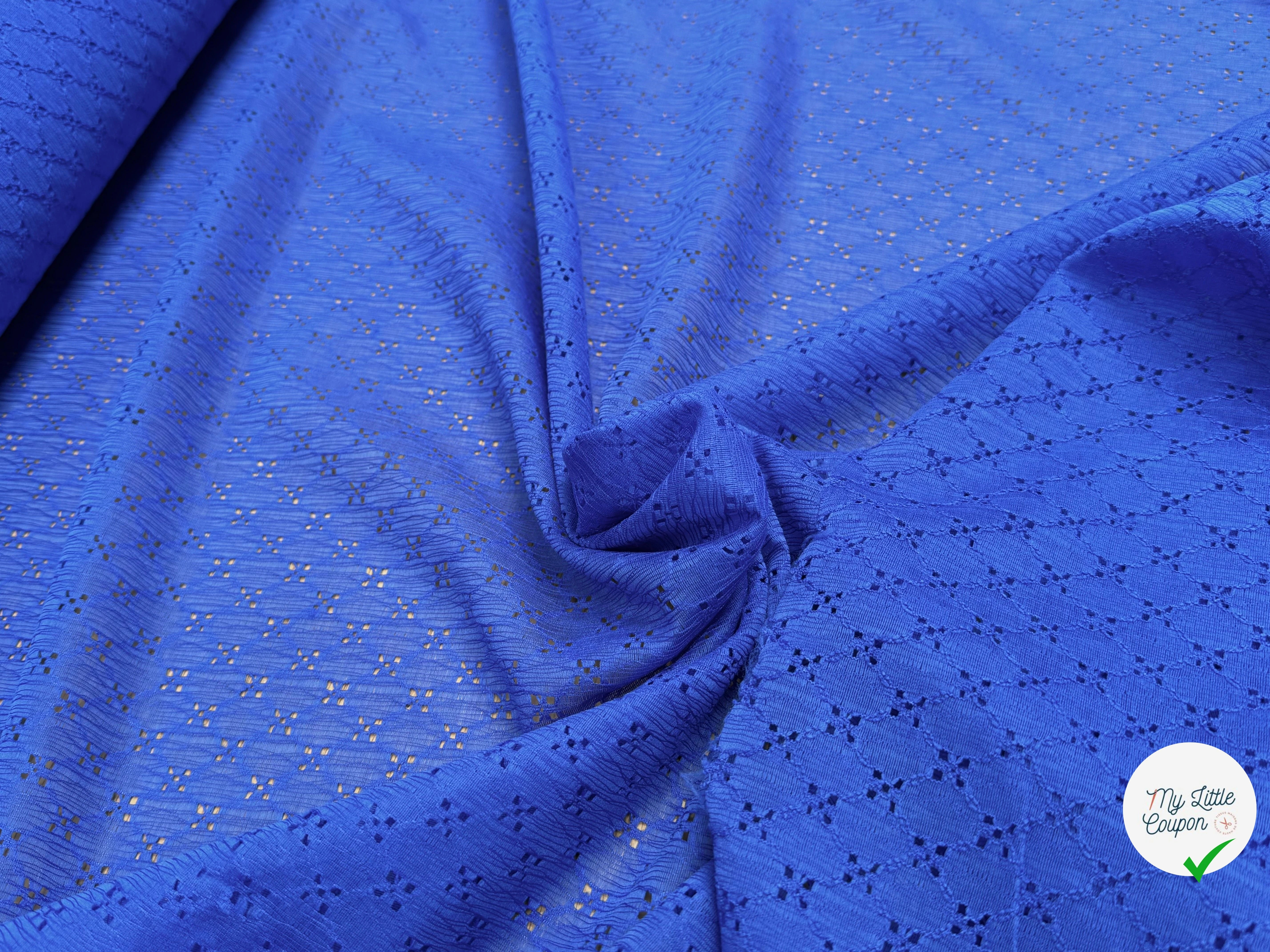 BRODERIE ANGLAISE BLEU ROI - My Little Coupon