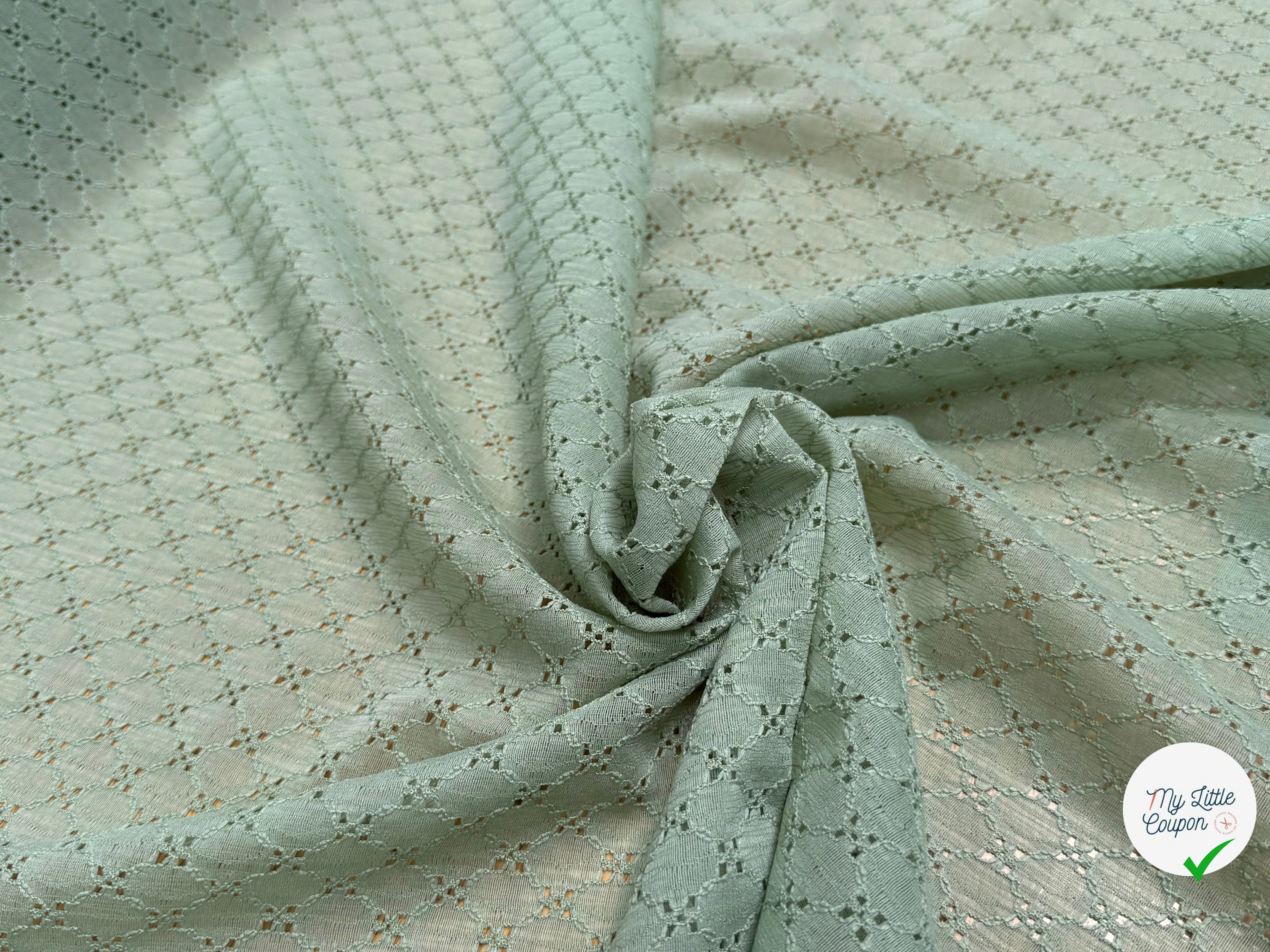 BRODERIE ANGLAISE VERT CÉLADON - My Little Coupon