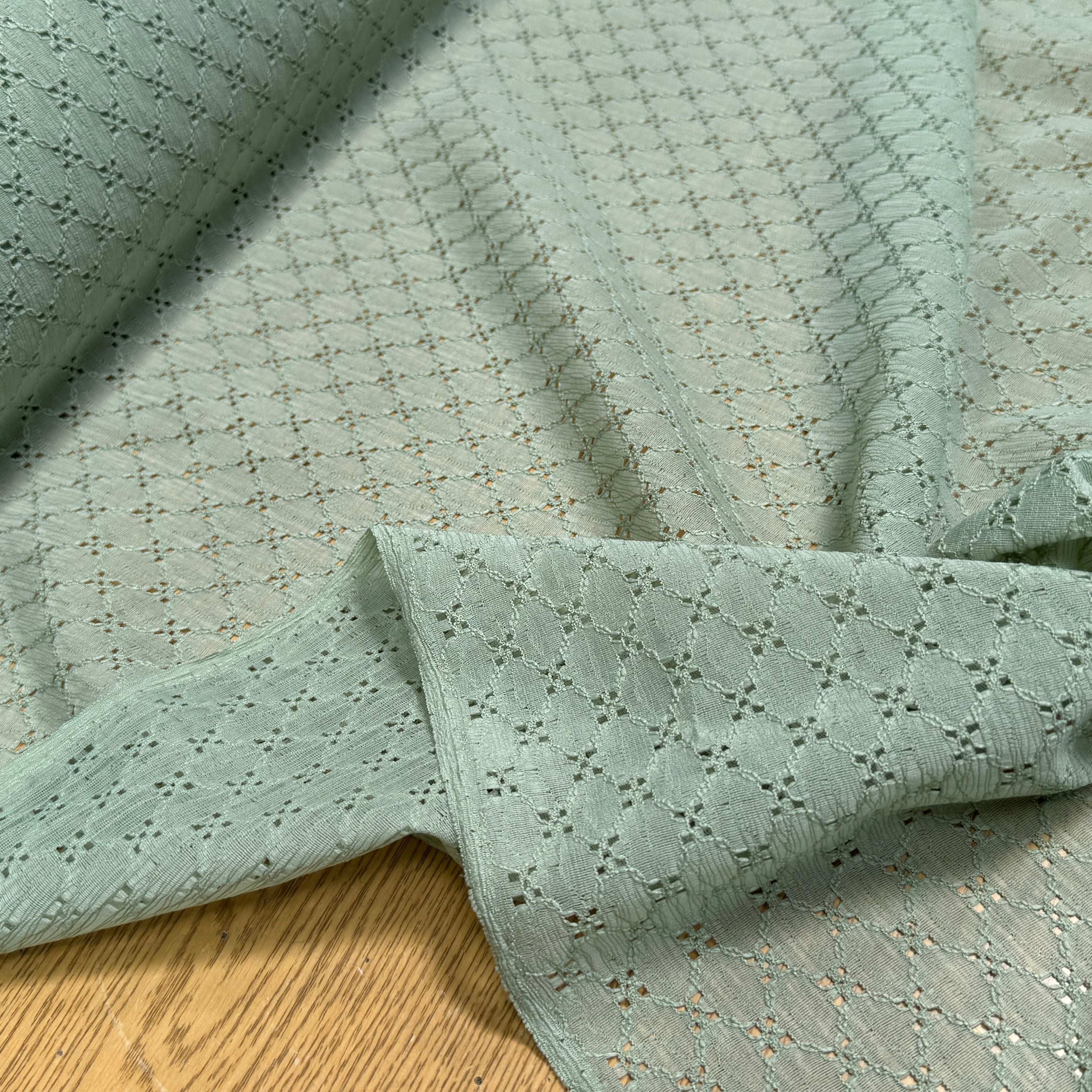 BRODERIE ANGLAISE VERT CÉLADON - My Little Coupon