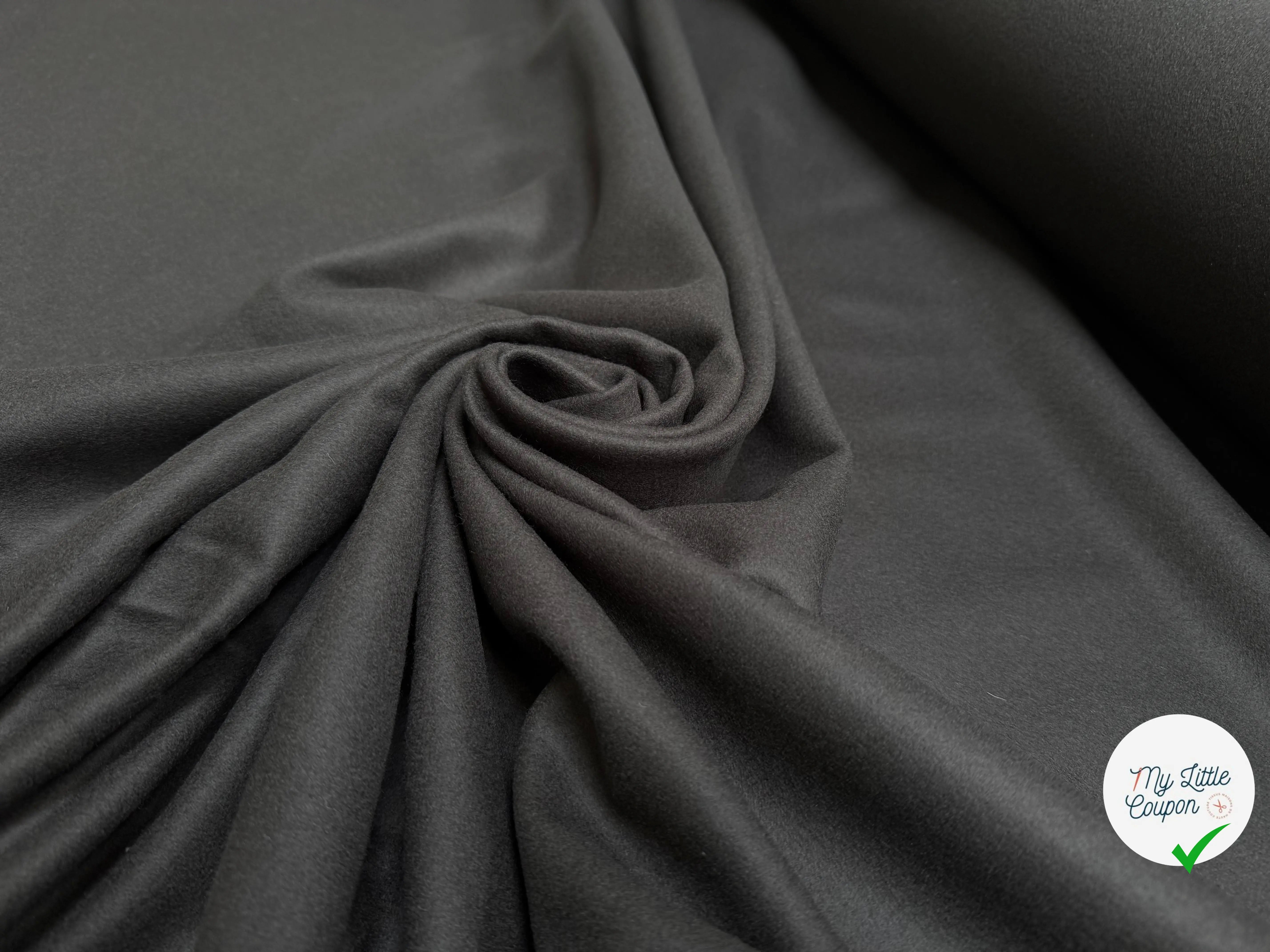CABAN DE LAINE LOURDE UNI GRIS FONCÉ - My Little Coupon