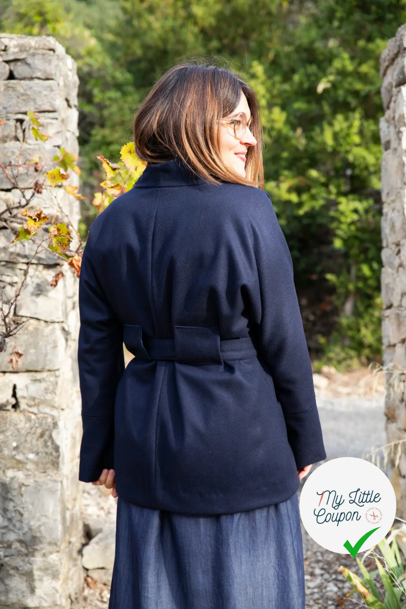CABAN UNI BLEU MARINE - My Little Coupon
