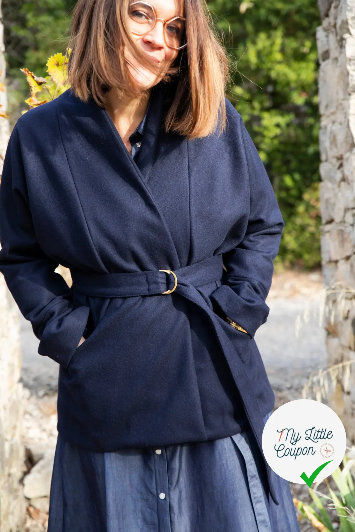 CABAN UNI BLEU MARINE - My Little Coupon