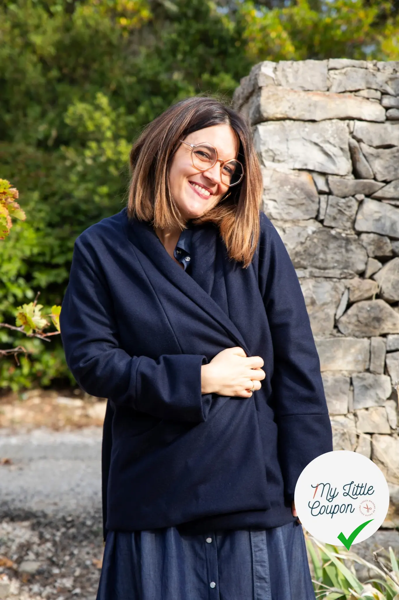 CABAN UNI BLEU MARINE - My Little Coupon