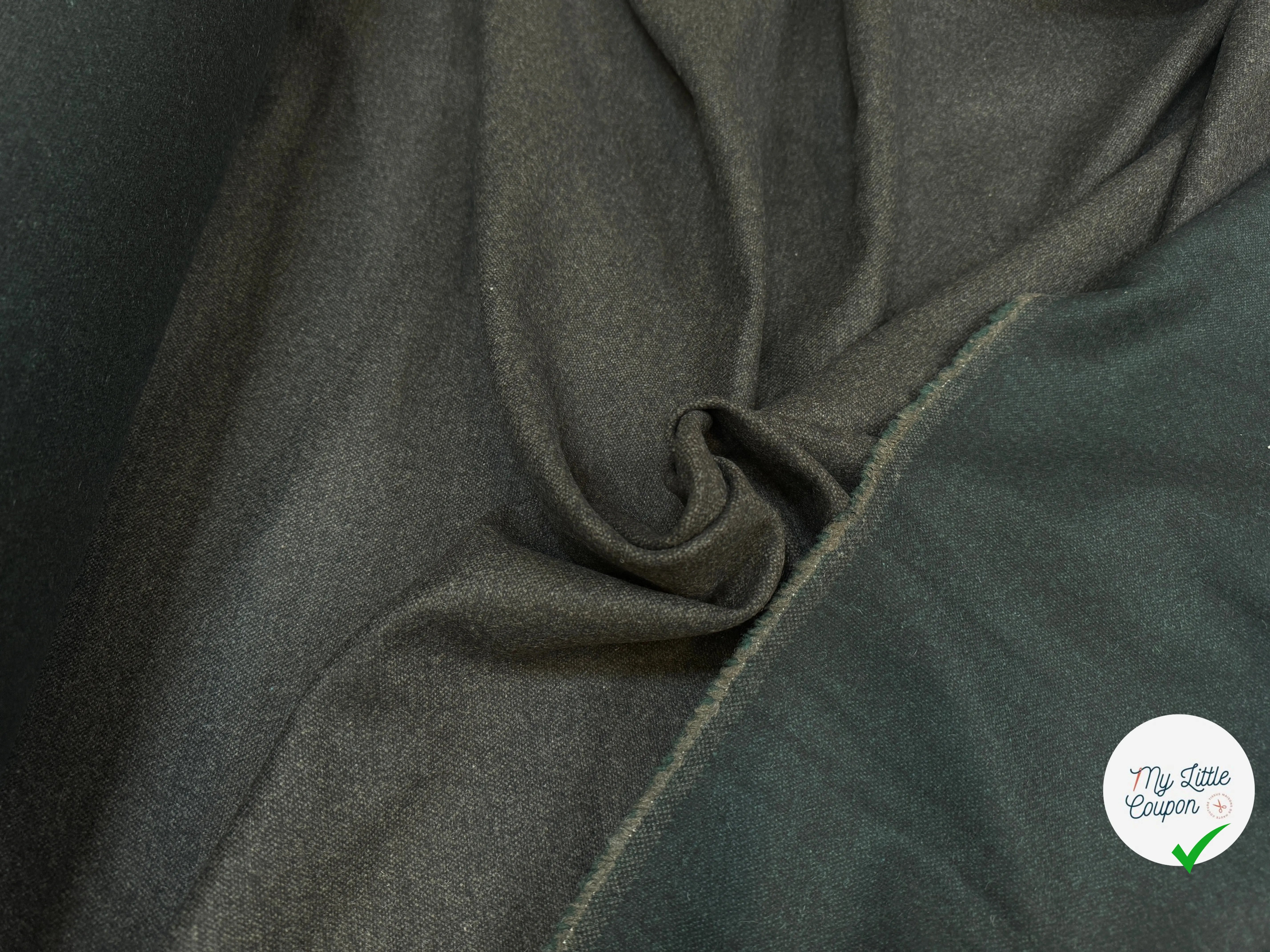 CABAN VERT CHINÉ 80% LAINE VIERGE REVERSIBLE - My Little Coupon