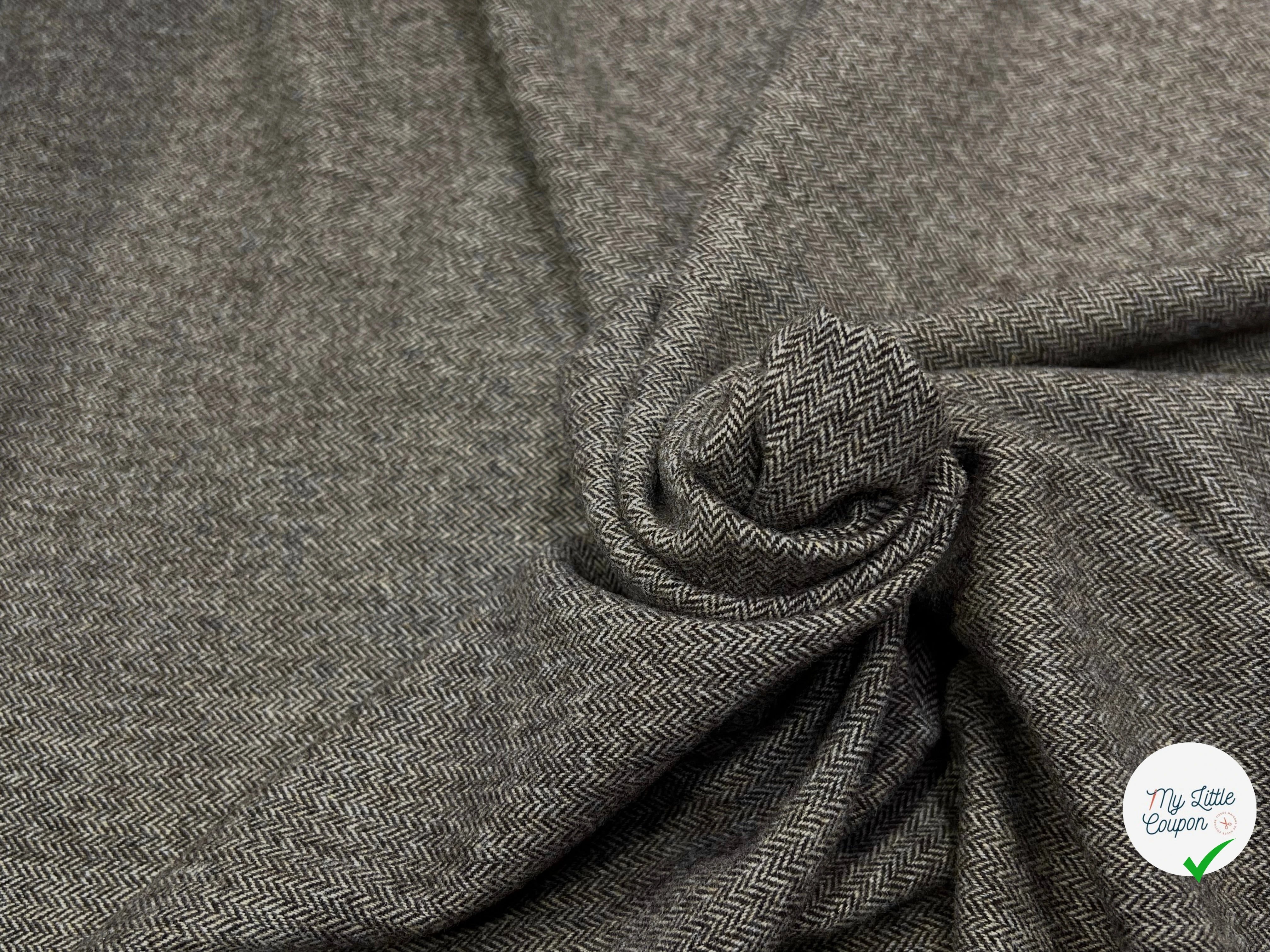 CHEVRON DE LAINE DOUX MARRON 71% LAINE VIERGE 150CM - My Little Coupon