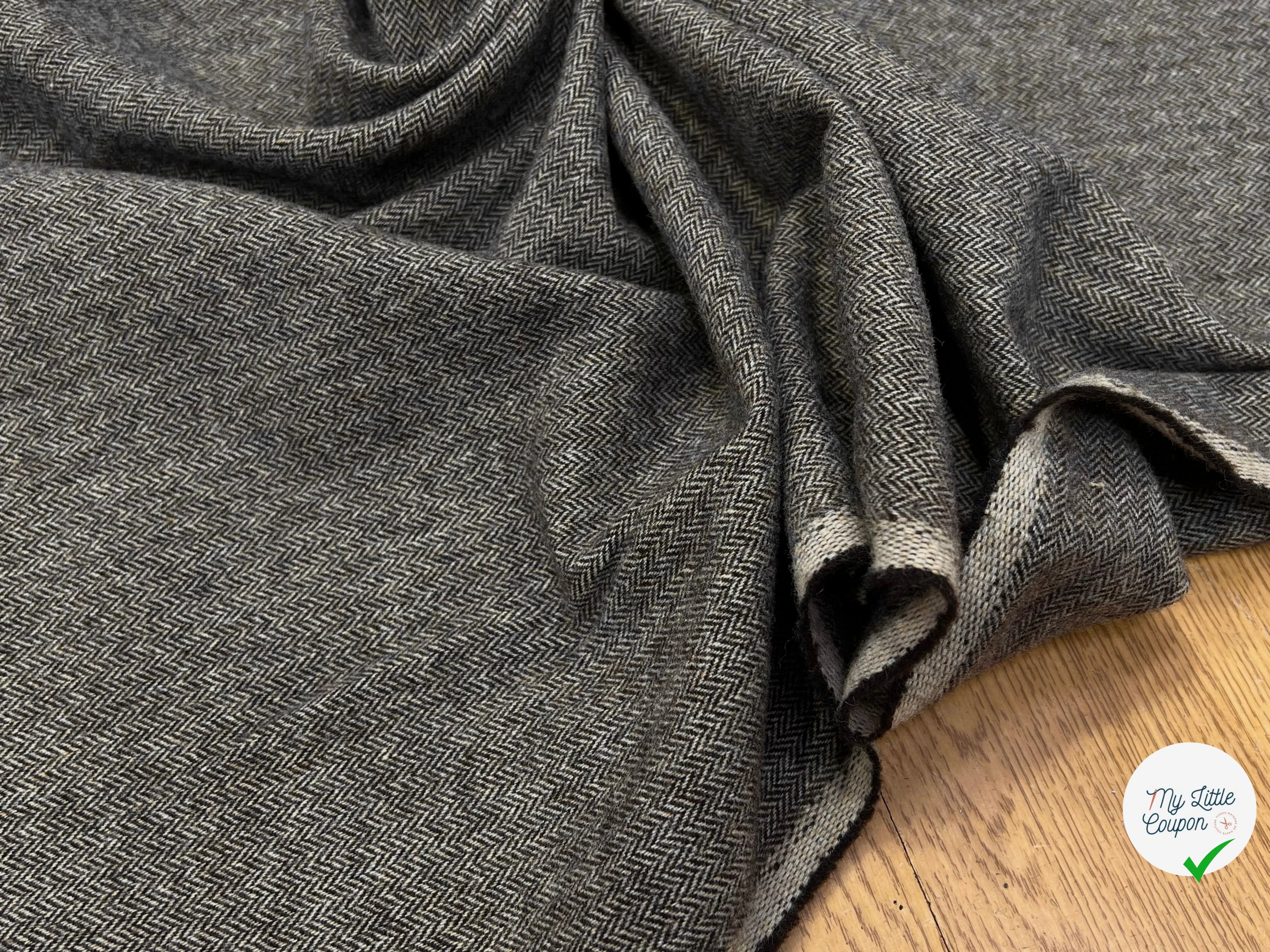 CHEVRON DE LAINE DOUX MARRON 71% LAINE VIERGE 150CM - My Little Coupon