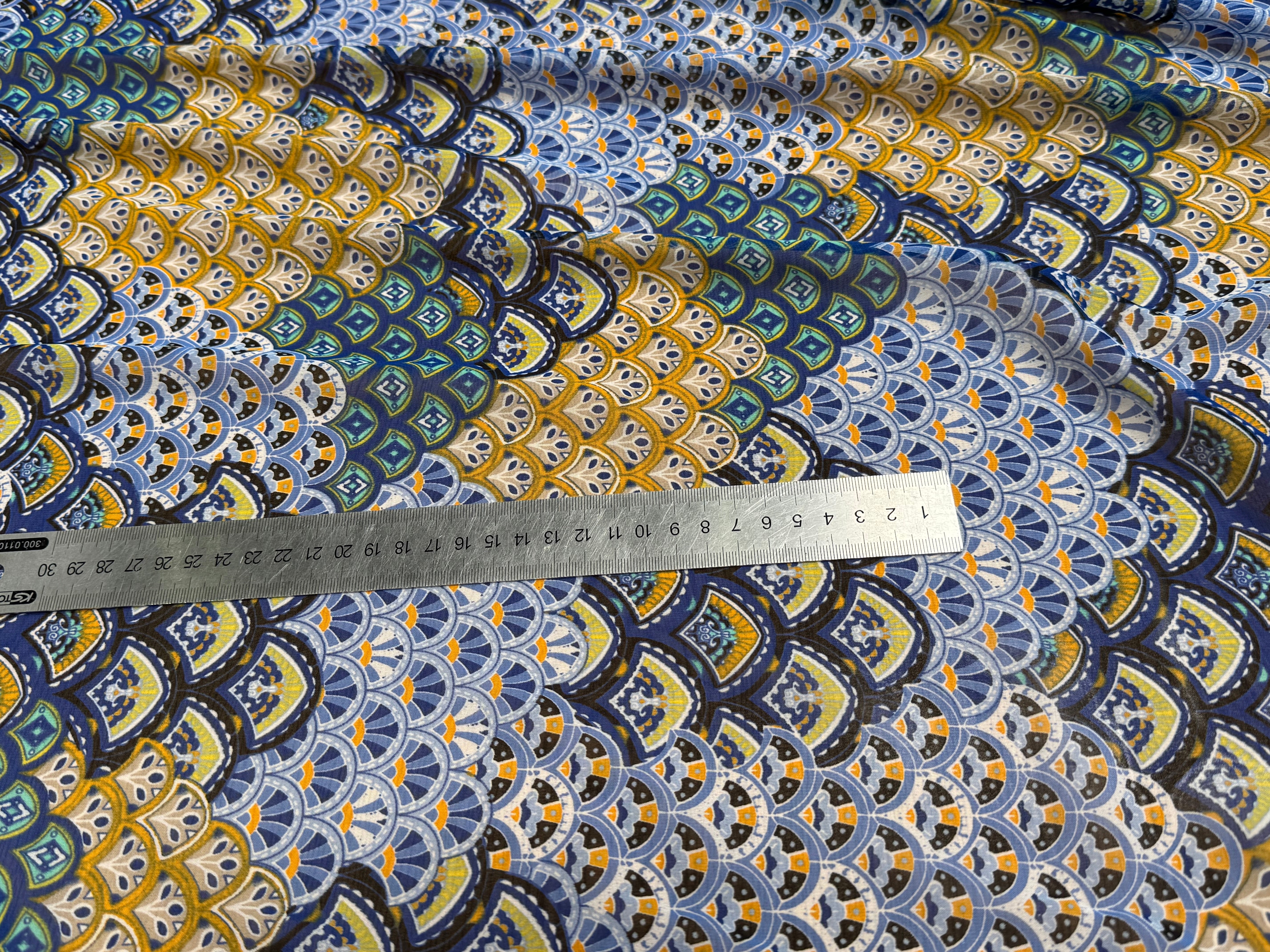 CHIFFON PRINTED ÉVANTAILS MULTICOLORES - My Little Coupon