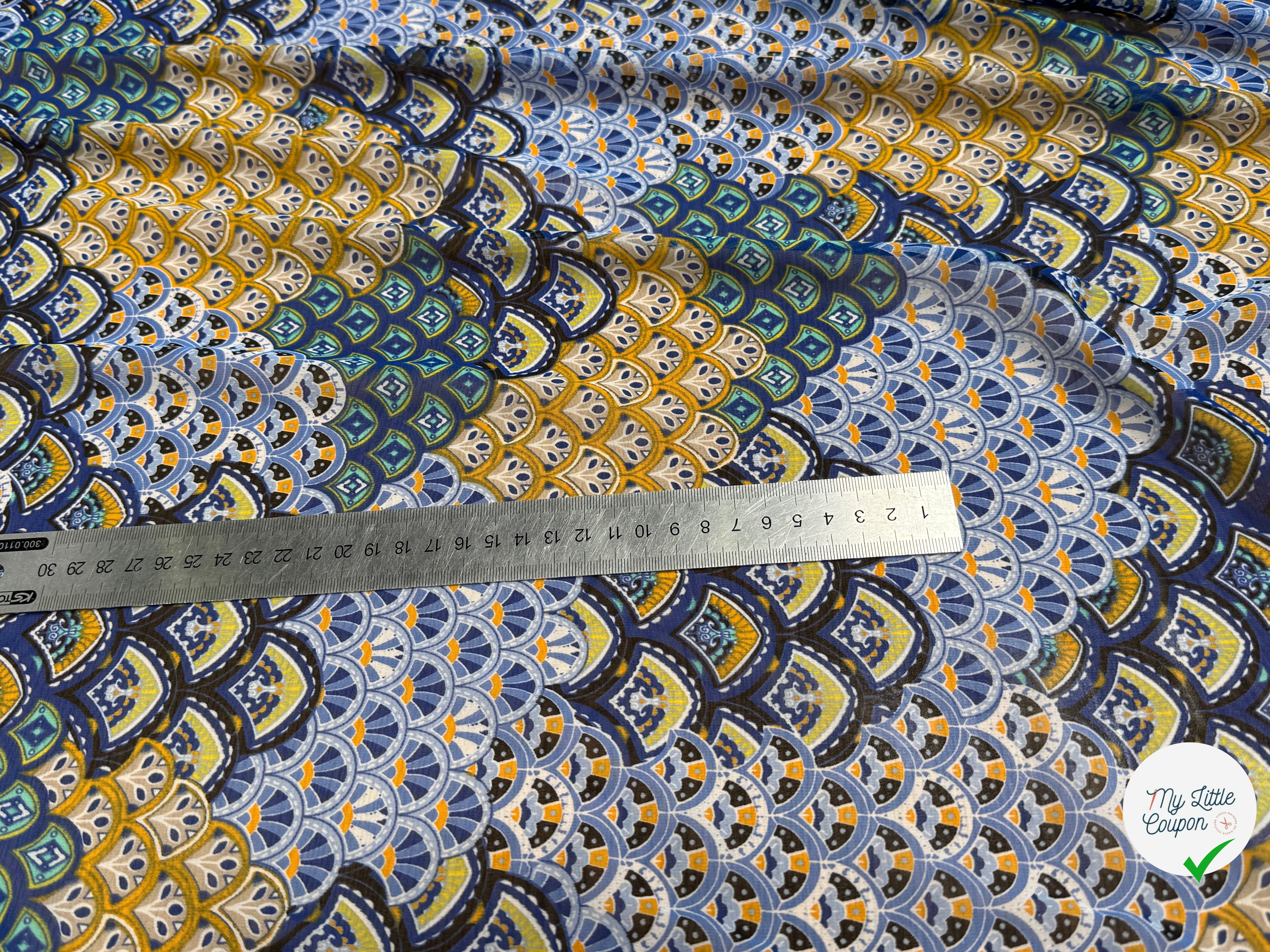 CHIFFON PRINTED ÉVANTAILS MULTICOLORES - My Little Coupon