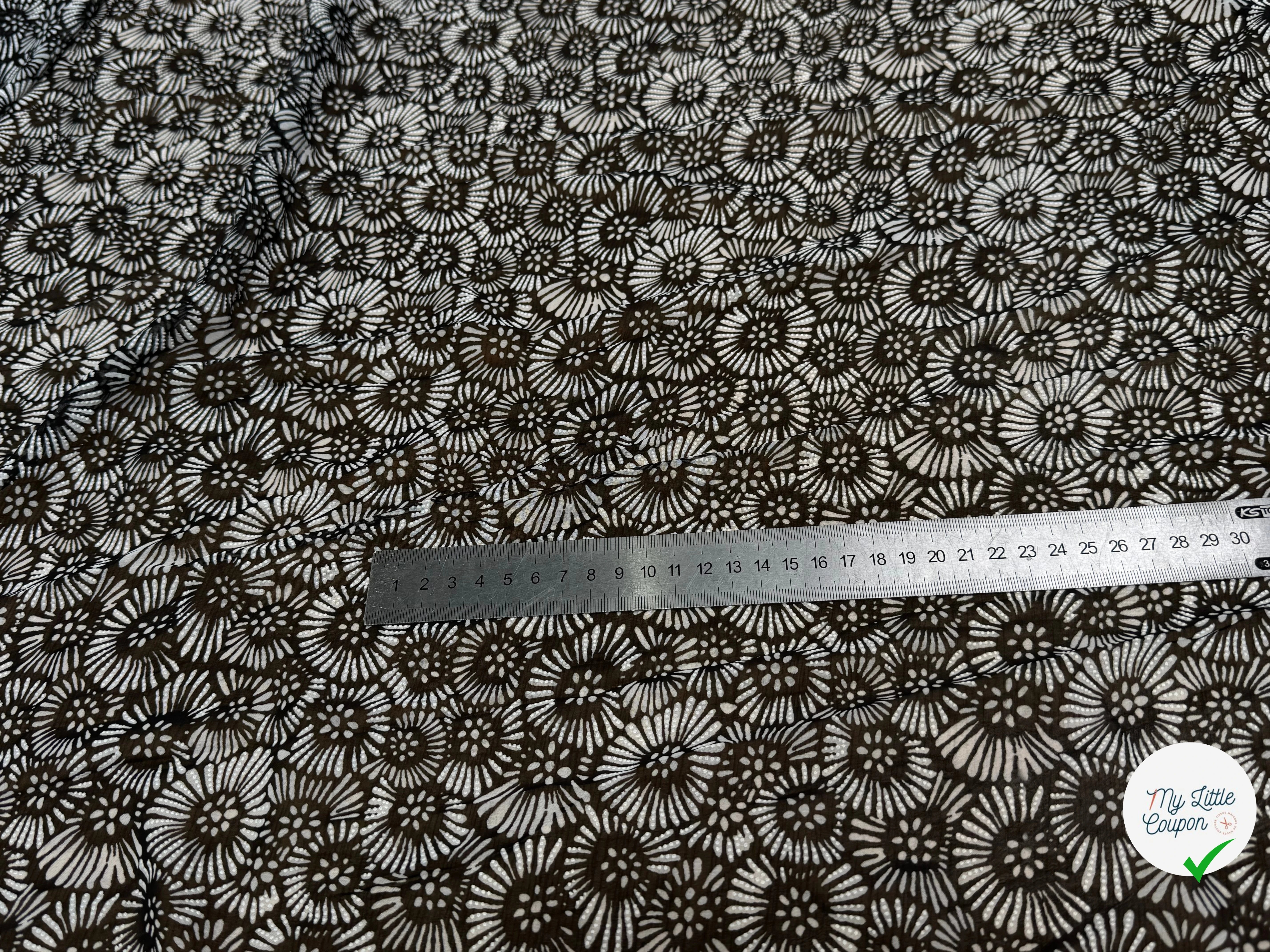 CHIFFON PRINTED FEU D'ARTIFICES FOND NOIR - My Little Coupon