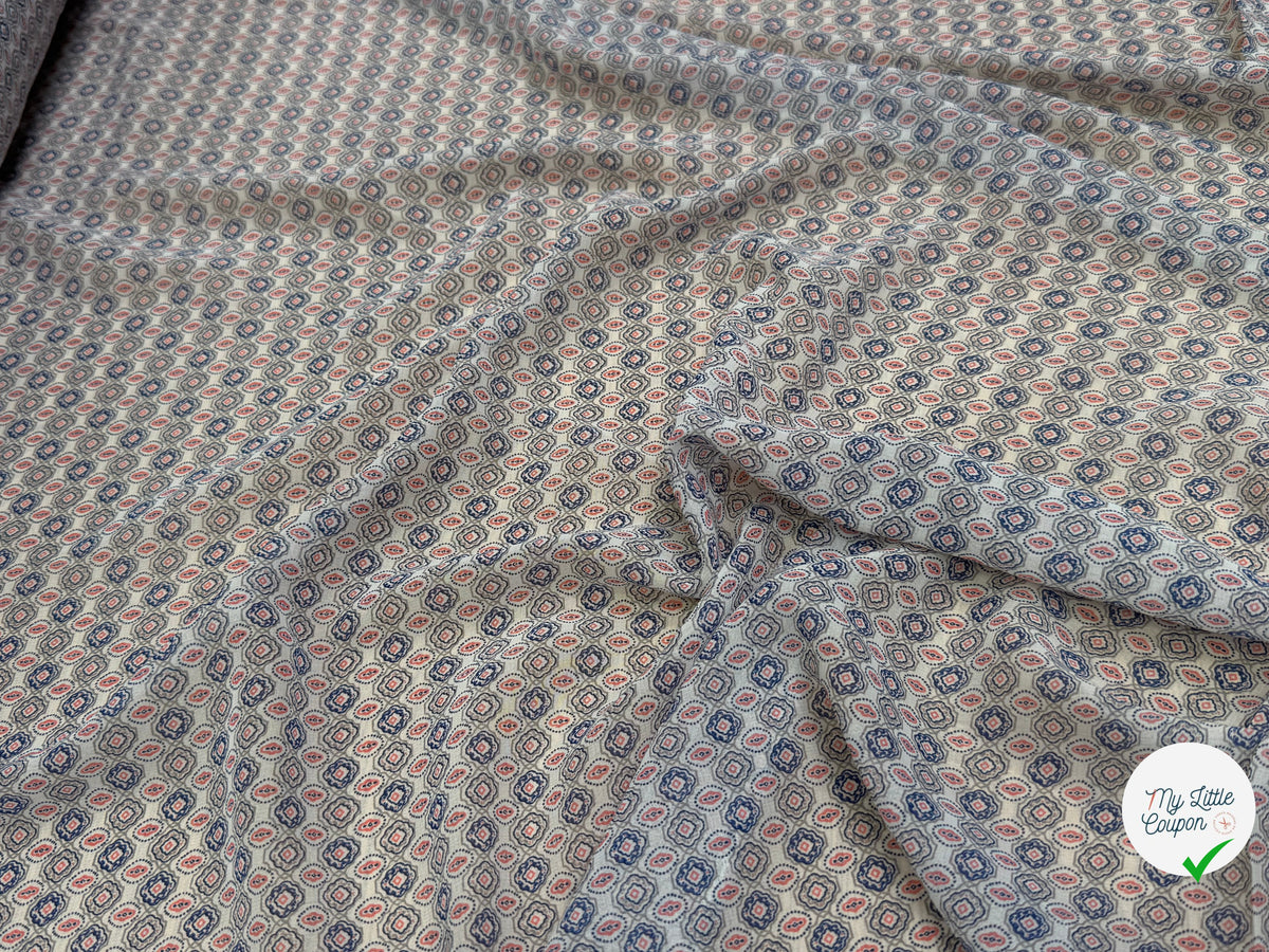 CHIFFON PRINTED FOND CASSÉ MOTIFS ABSTRAITS - My Little Coupon