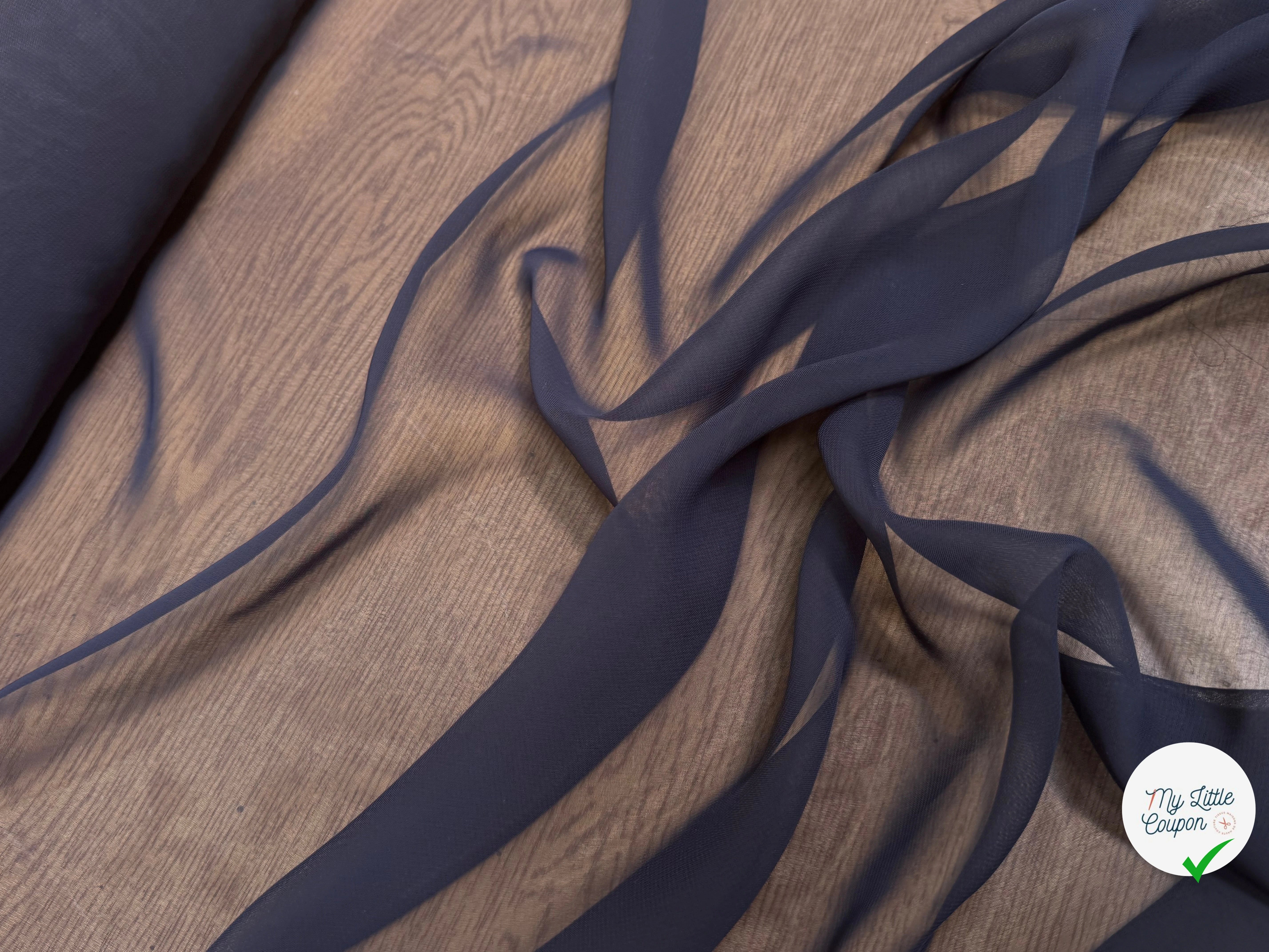 CHIFFON UNI BLEU MARINE - My Little Coupon