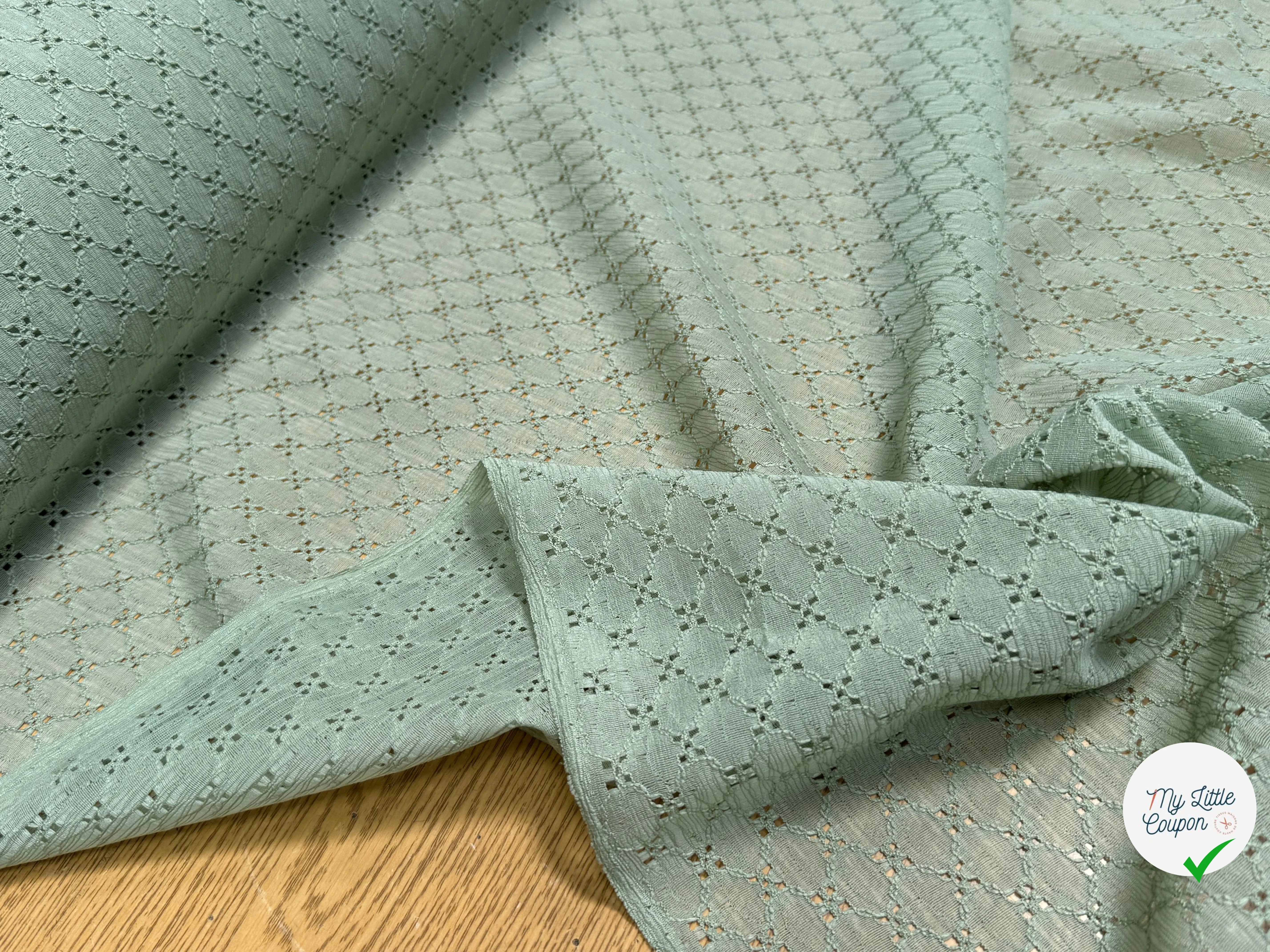BRODERIE ANGLAISE VERT CÉLADON - My Little Coupon