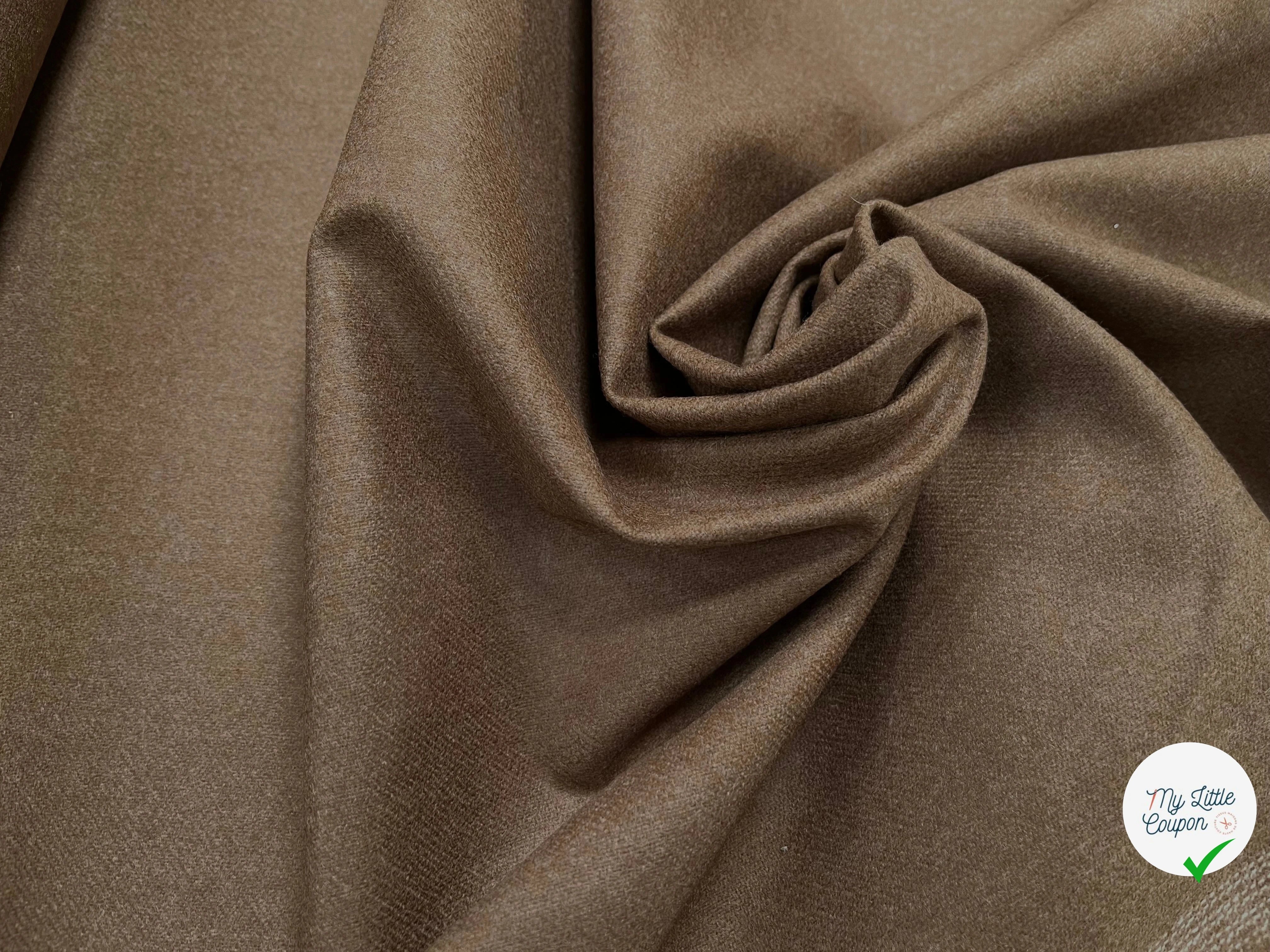 FLANELLE MARRON CAMEL LAINE - My Little Coupon