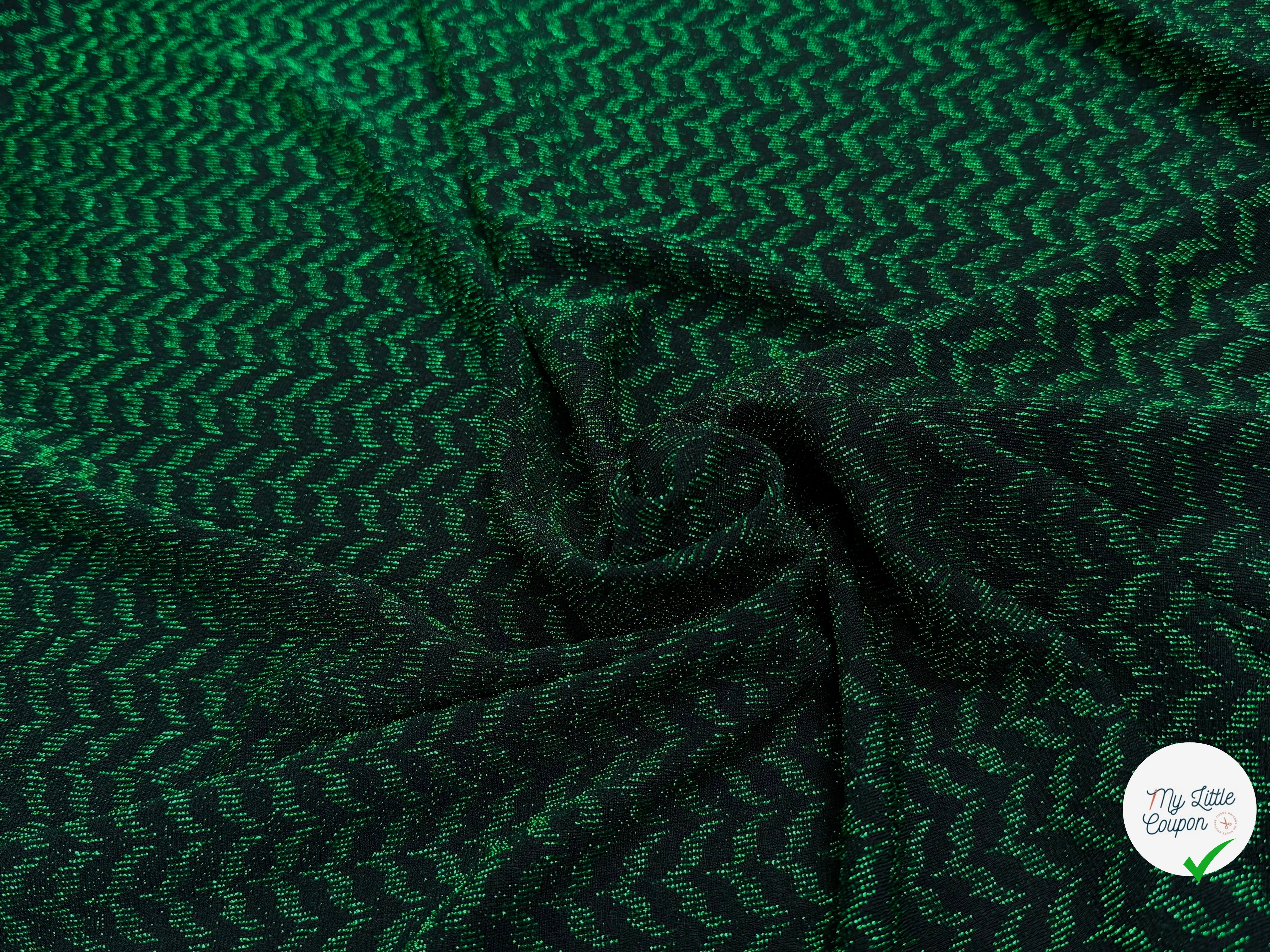 MAILLE FÊTE ULTRA STRETCH BRILLANT VERT - My Little Coupon