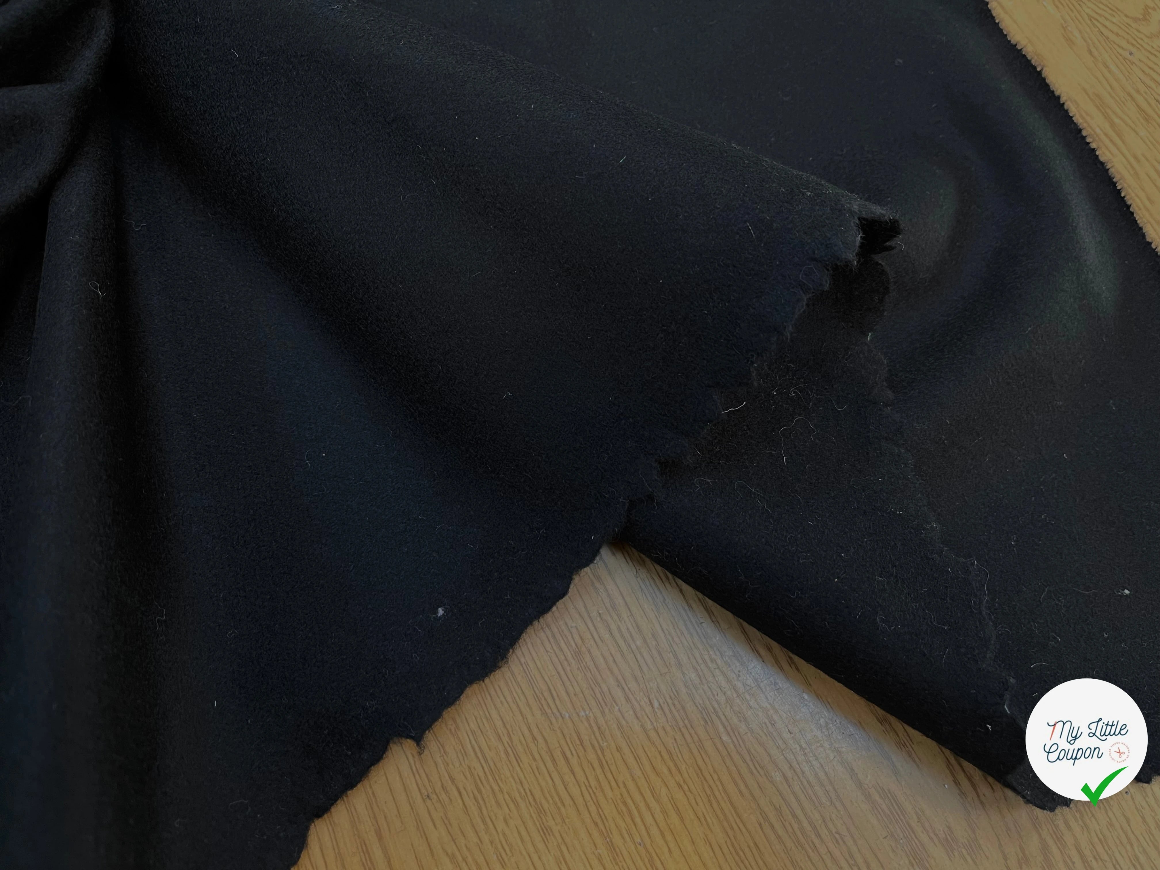 (CHUTE)CABAN DE LAINE 80% LAINE VIERGE NOIR - My Little Coupon