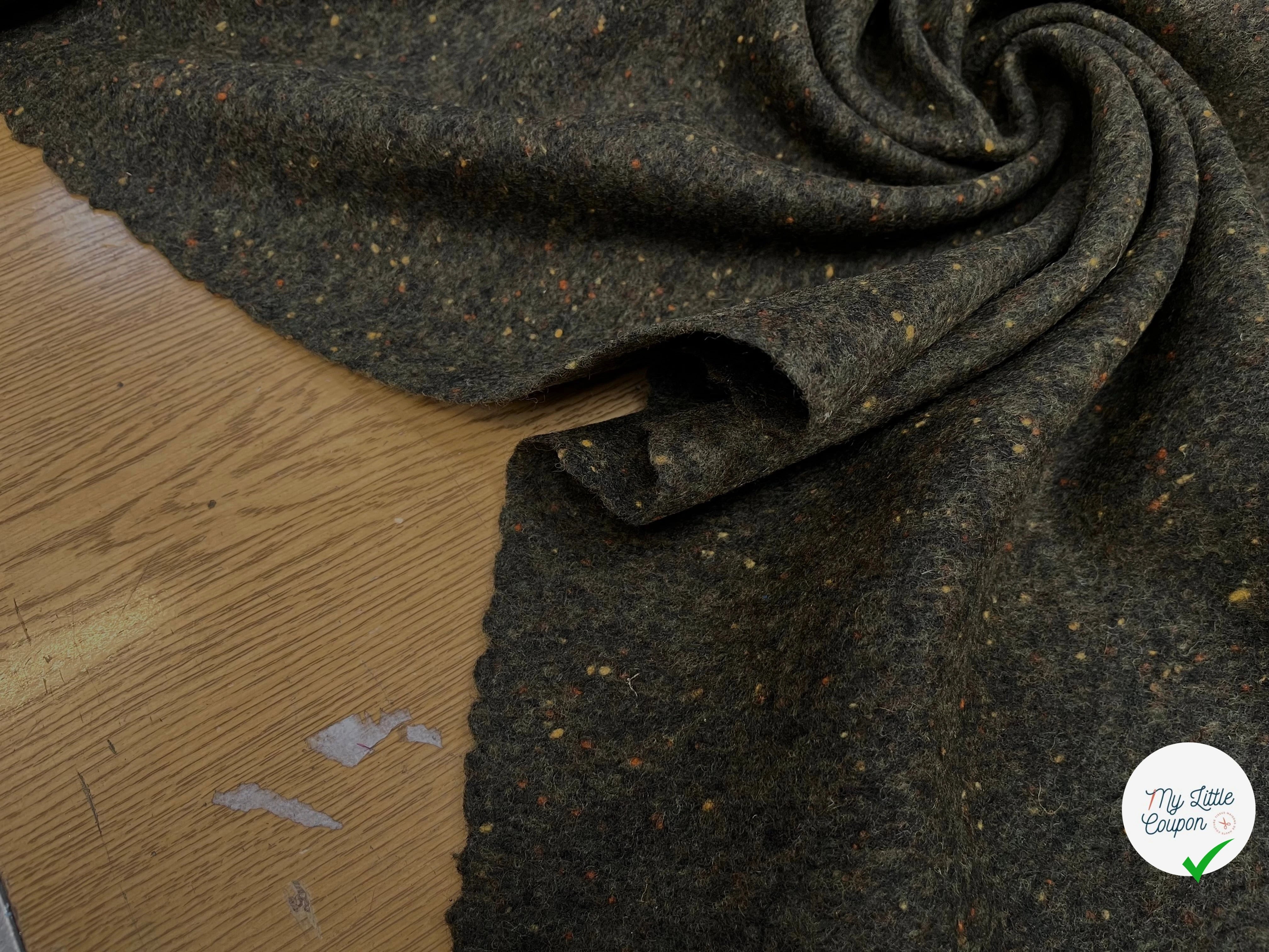 (CHUTE)LAINAGE MANTEAU MOUCHETÉ VERT TACHETÉ - My Little Coupon