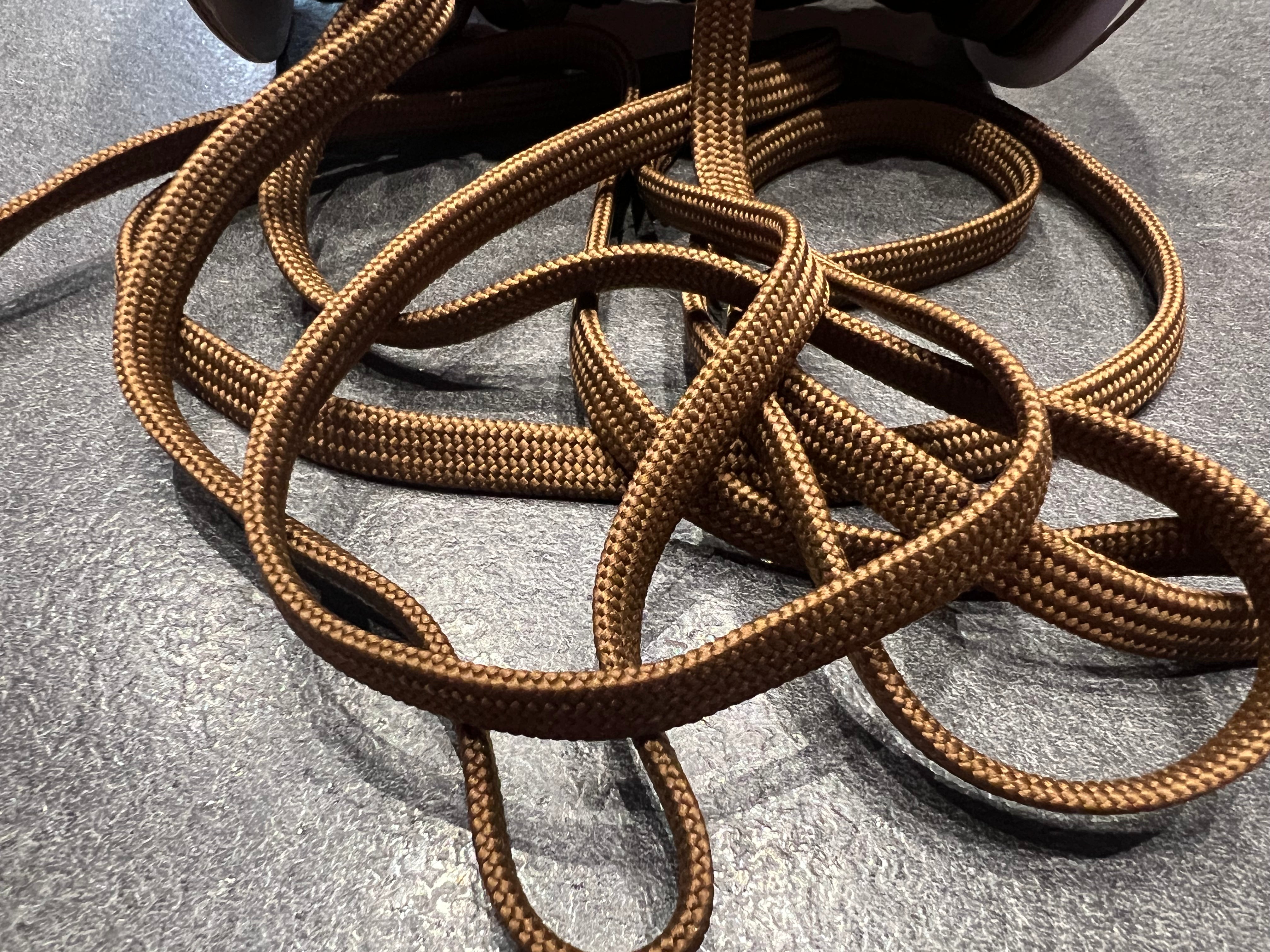 CORDON TRESSÉ PLAT MARRON GLACÉ 10mm - My Little Coupon