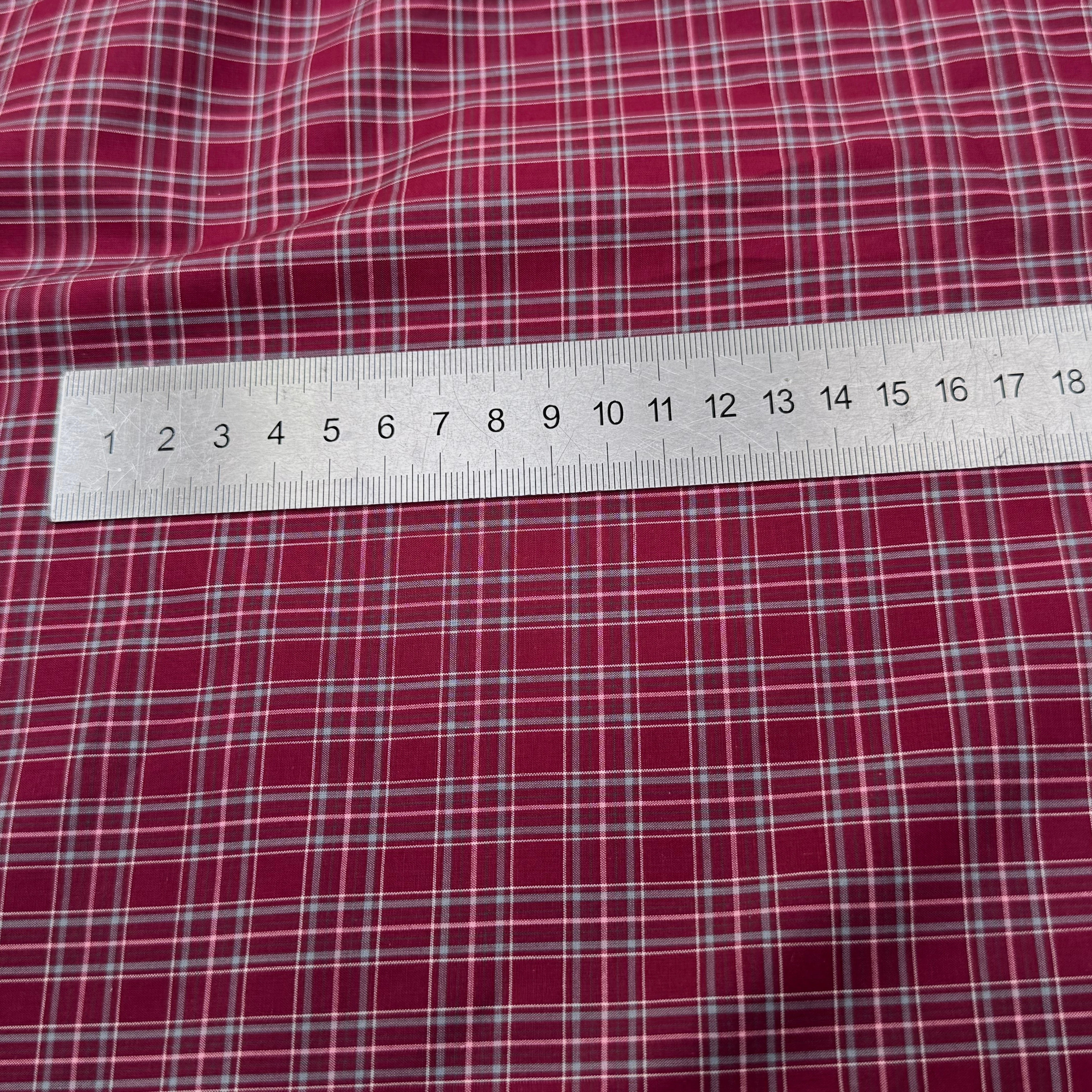 COTON CHEMISE À CARREAUX BORDEAUX - My Little Coupon