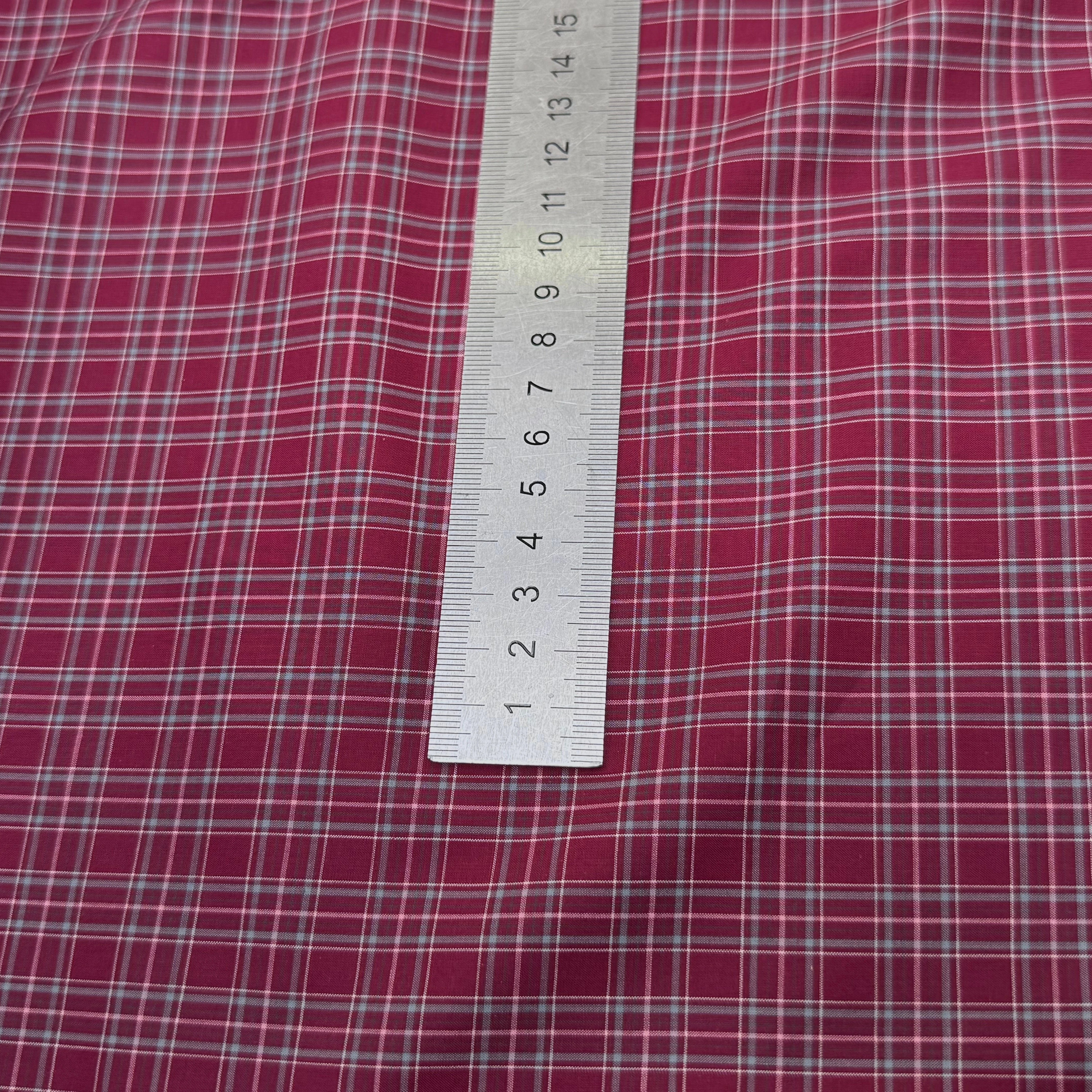 COTON CHEMISE À CARREAUX BORDEAUX - My Little Coupon