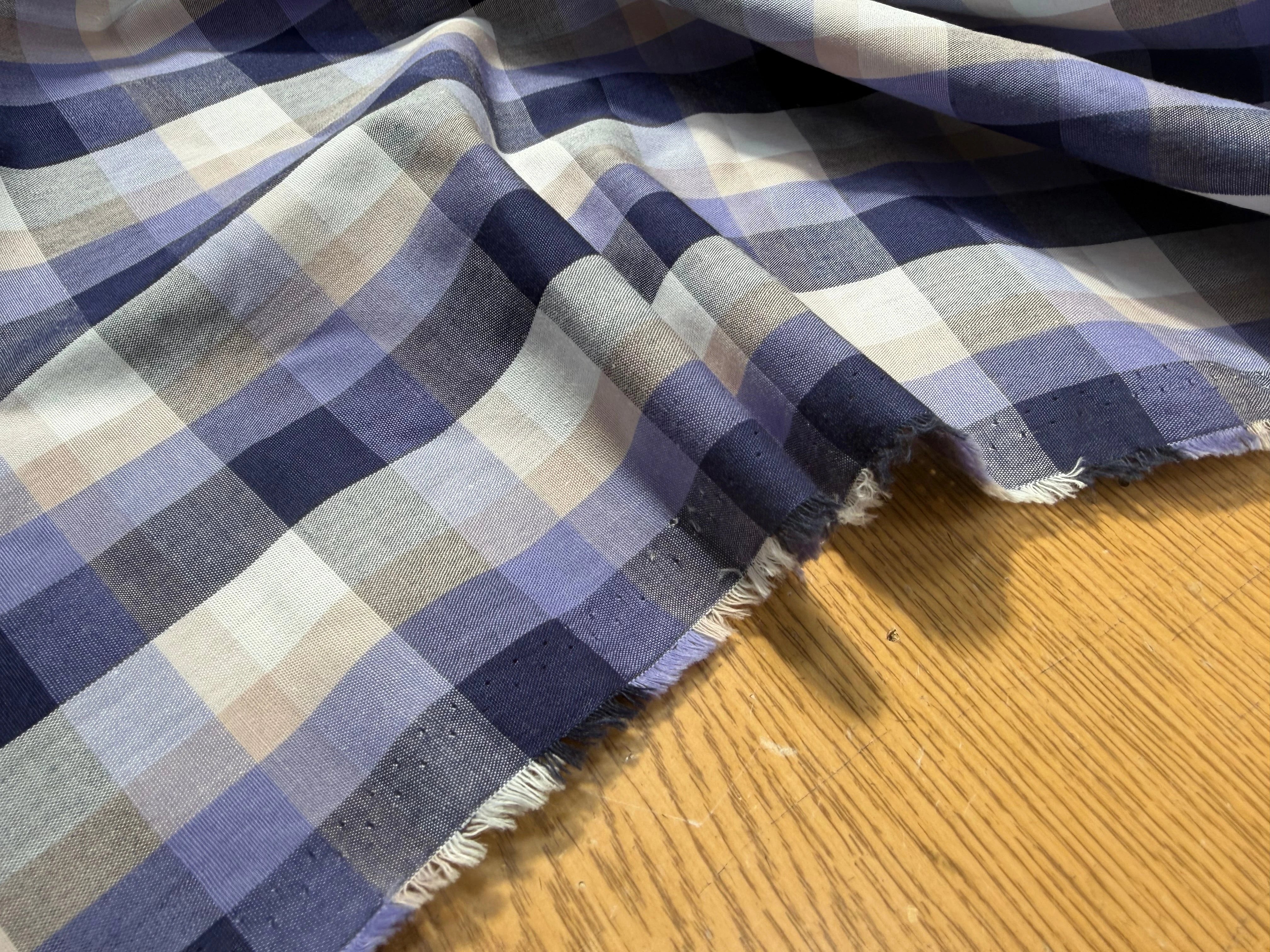 COTON CHEMISE CARREAUX VIOLET - My Little Coupon