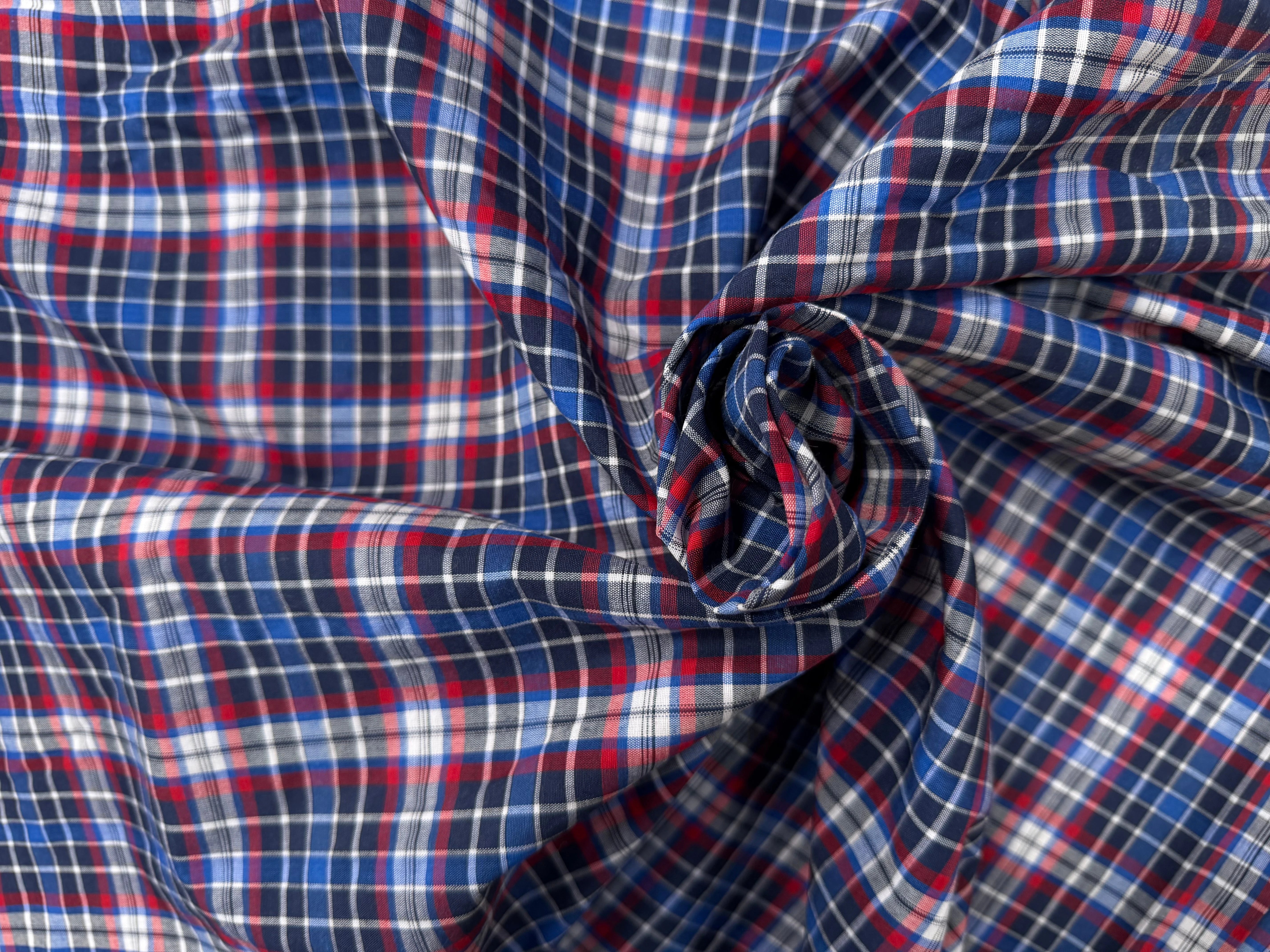COTON CHEMISE ECOSSAIS BLEU ROUGE - My Little Coupon