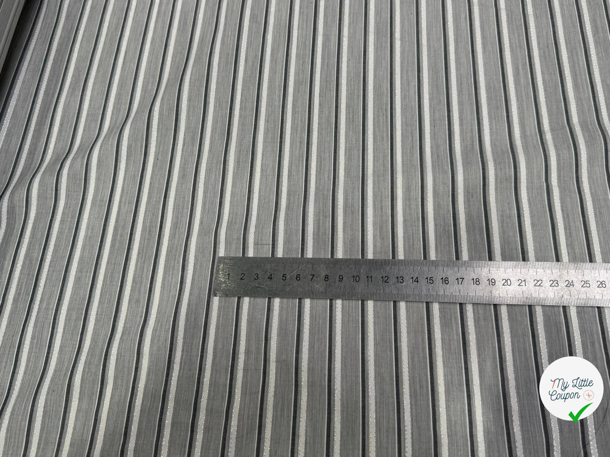 COTON CHEMISE LÉGER GRIS À RAYURES - My Little Coupon
