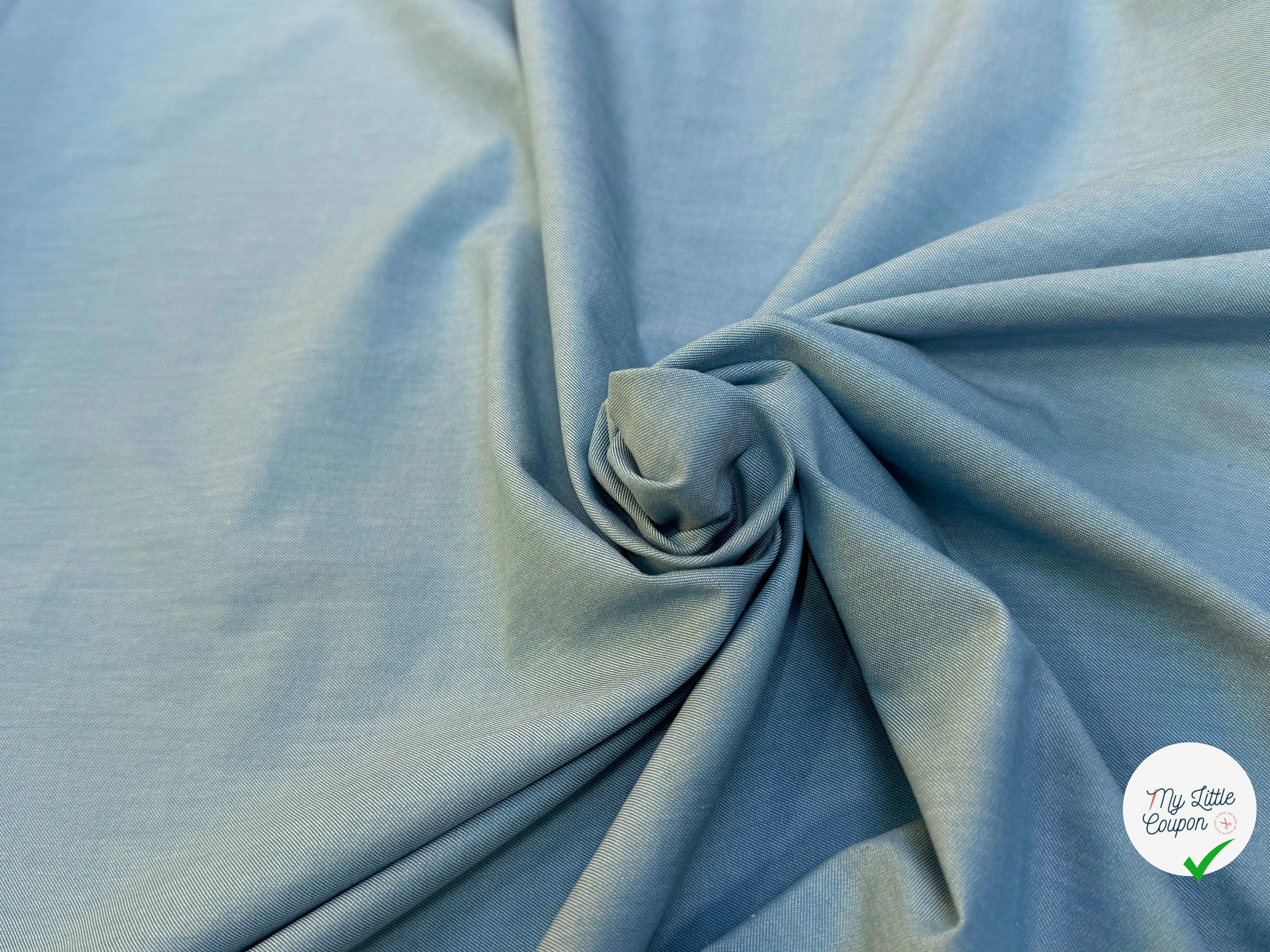 COTON CHEMISE SERGÉ BLEU BELLE TENUE - My Little Coupon