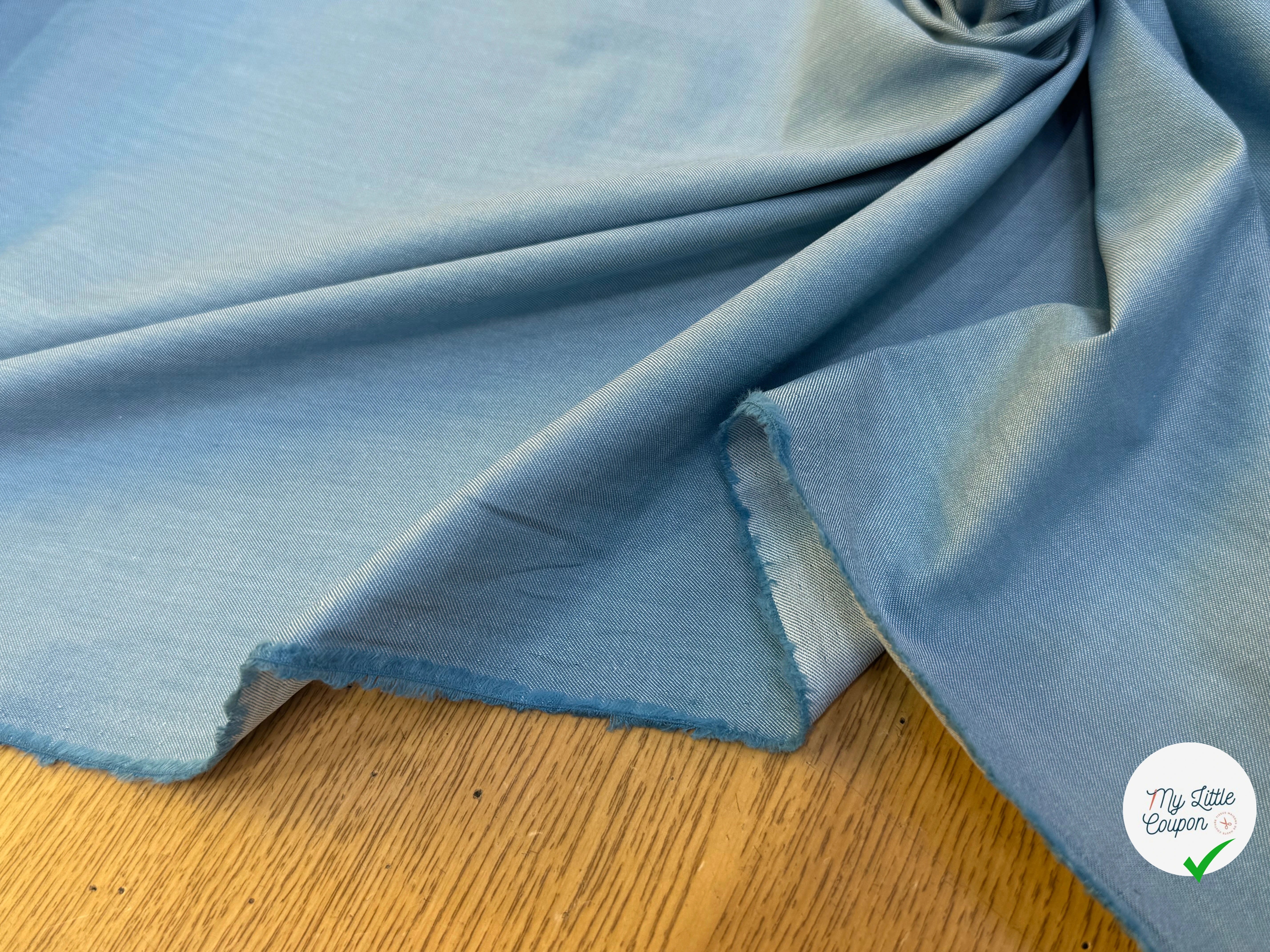 COTON CHEMISE SERGÉ BLEU BELLE TENUE - My Little Coupon