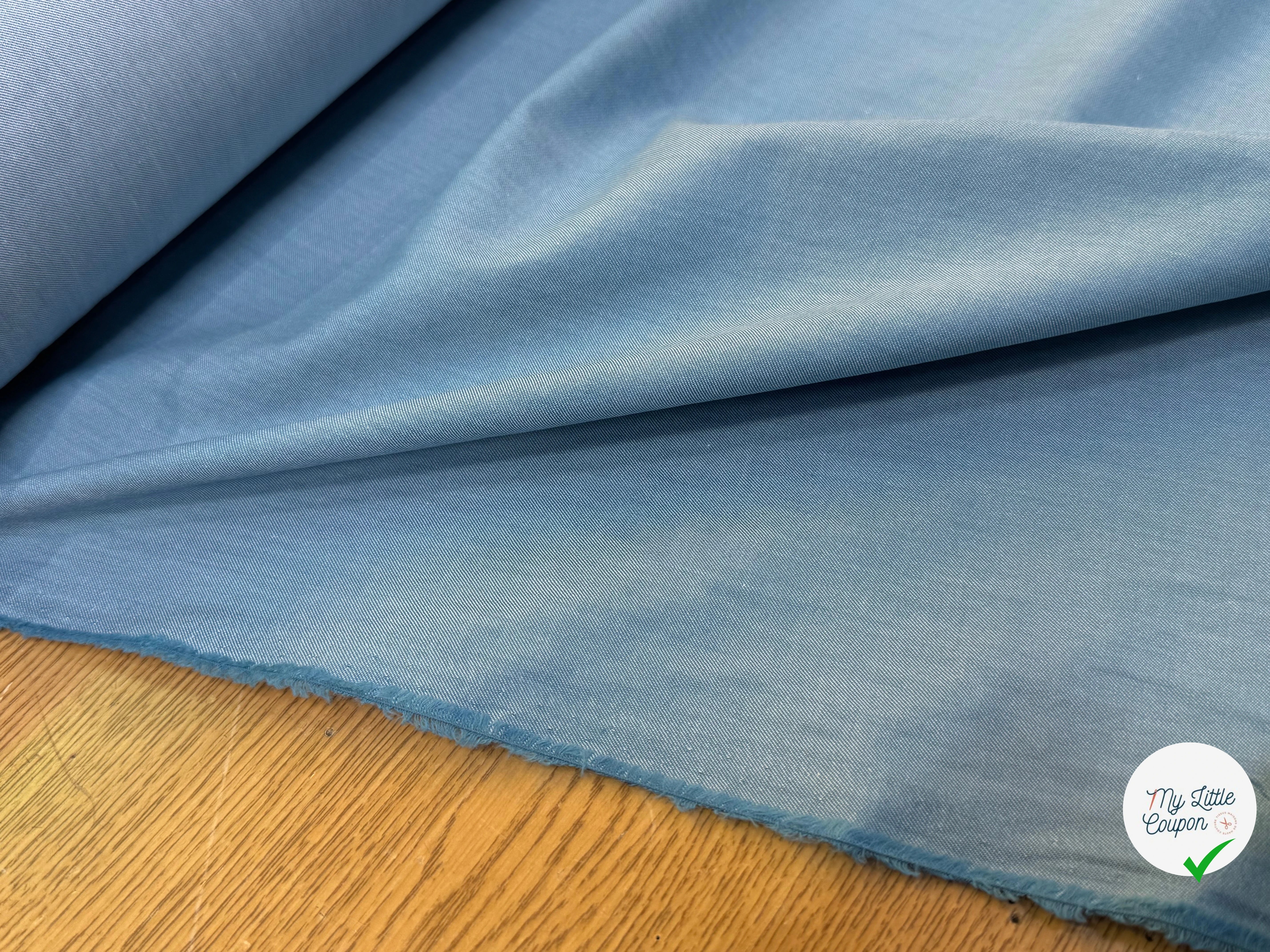 COTON CHEMISE SERGÉ BLEU BELLE TENUE - My Little Coupon
