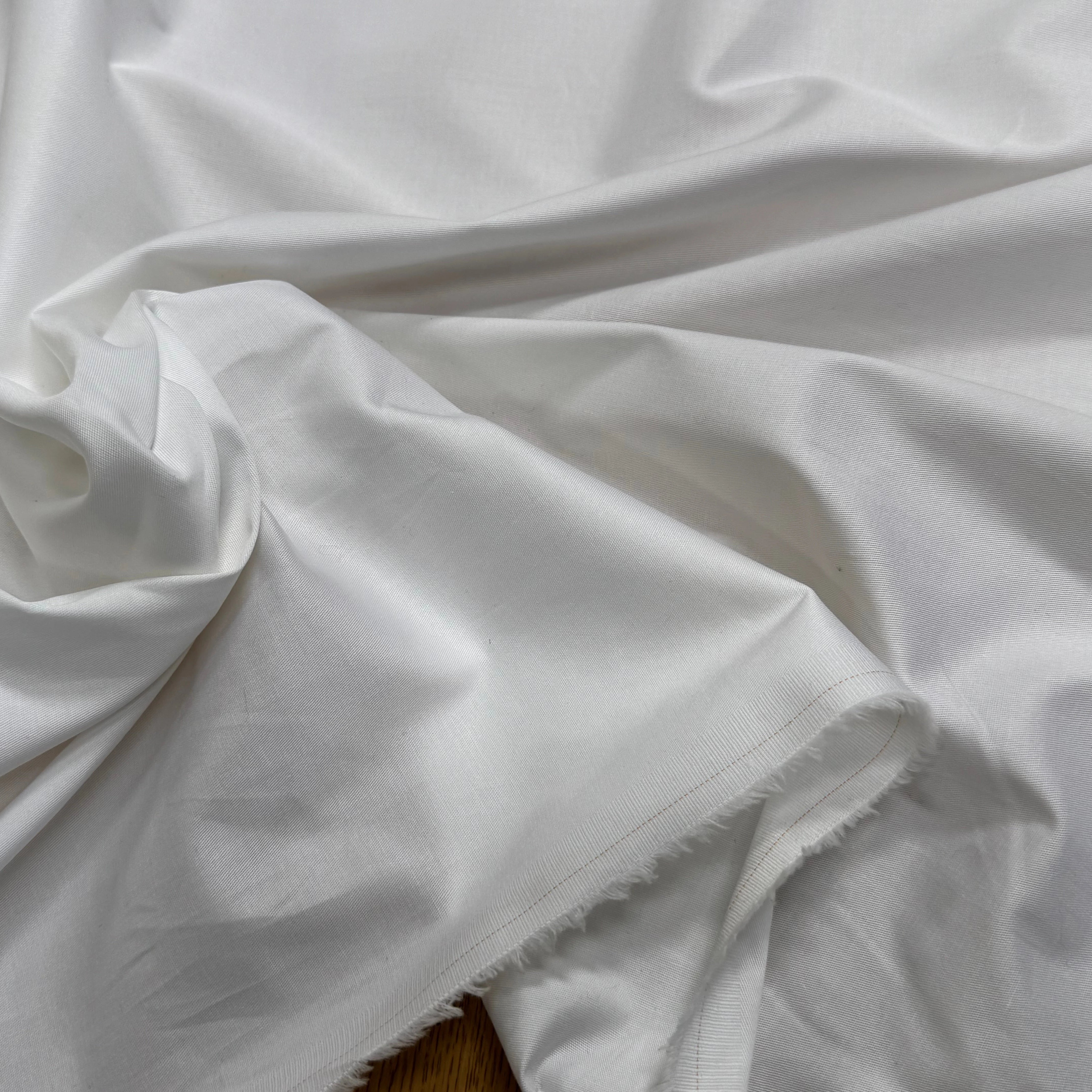 COTON CHEMISE SERGÉ FLUIDE BLANC STRETCH - My Little Coupon