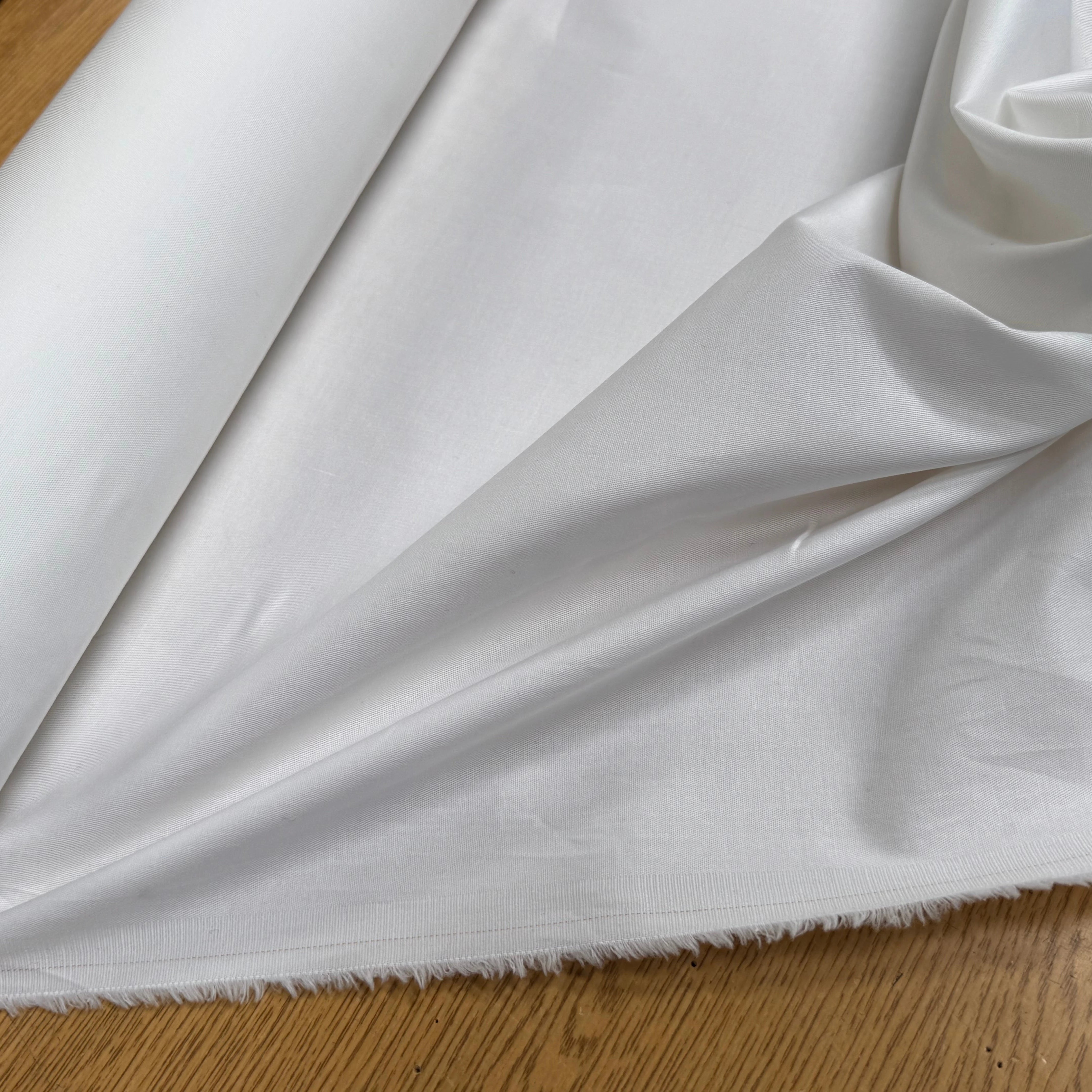 COTON CHEMISE SERGÉ FLUIDE BLANC STRETCH - My Little Coupon
