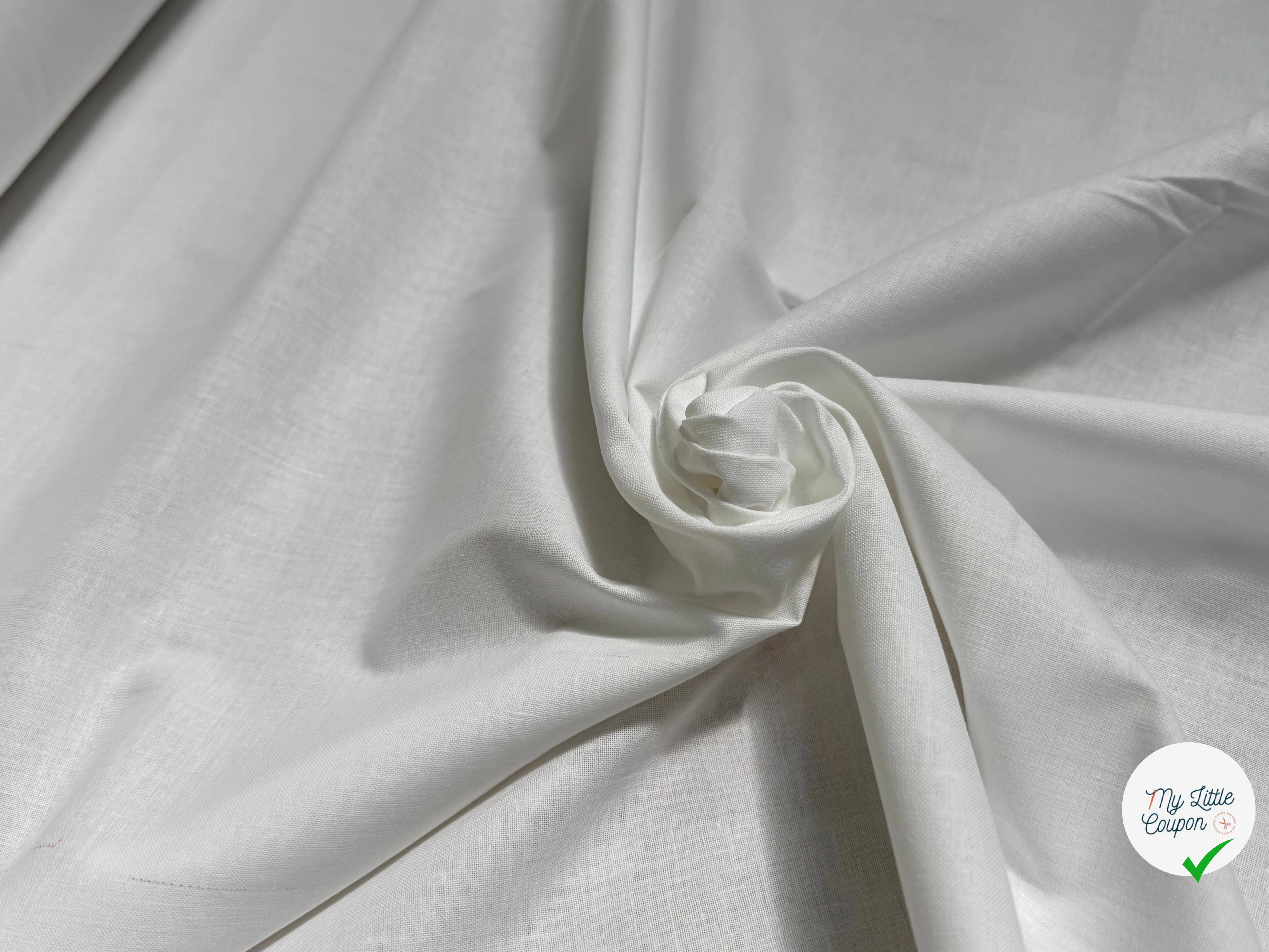 COTON CRETONNE JEKYLL BLANC 228 - My Little Coupon