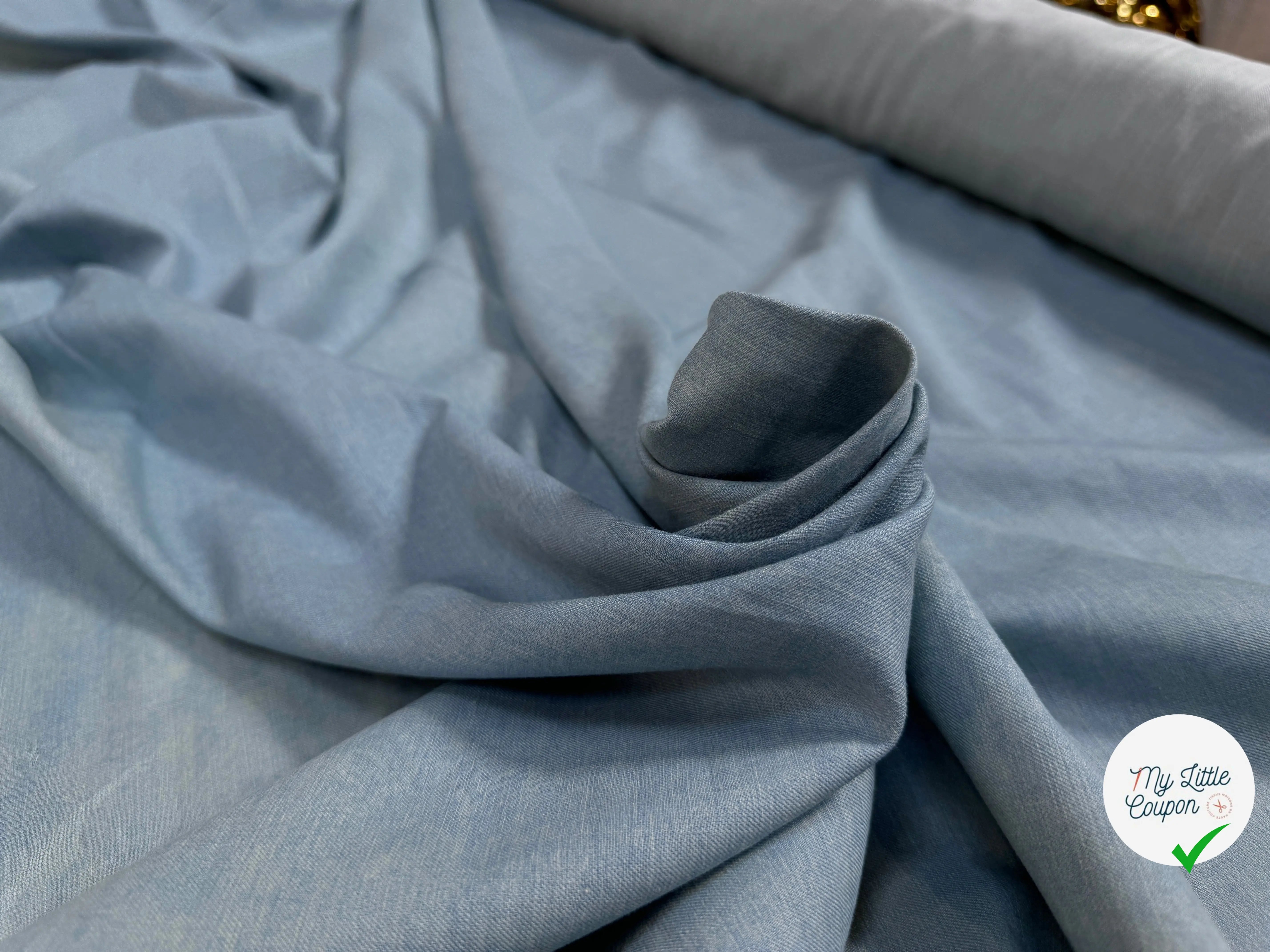 COTON DUVETEUX STONE JAVELISE INDIGO - My Little Coupon